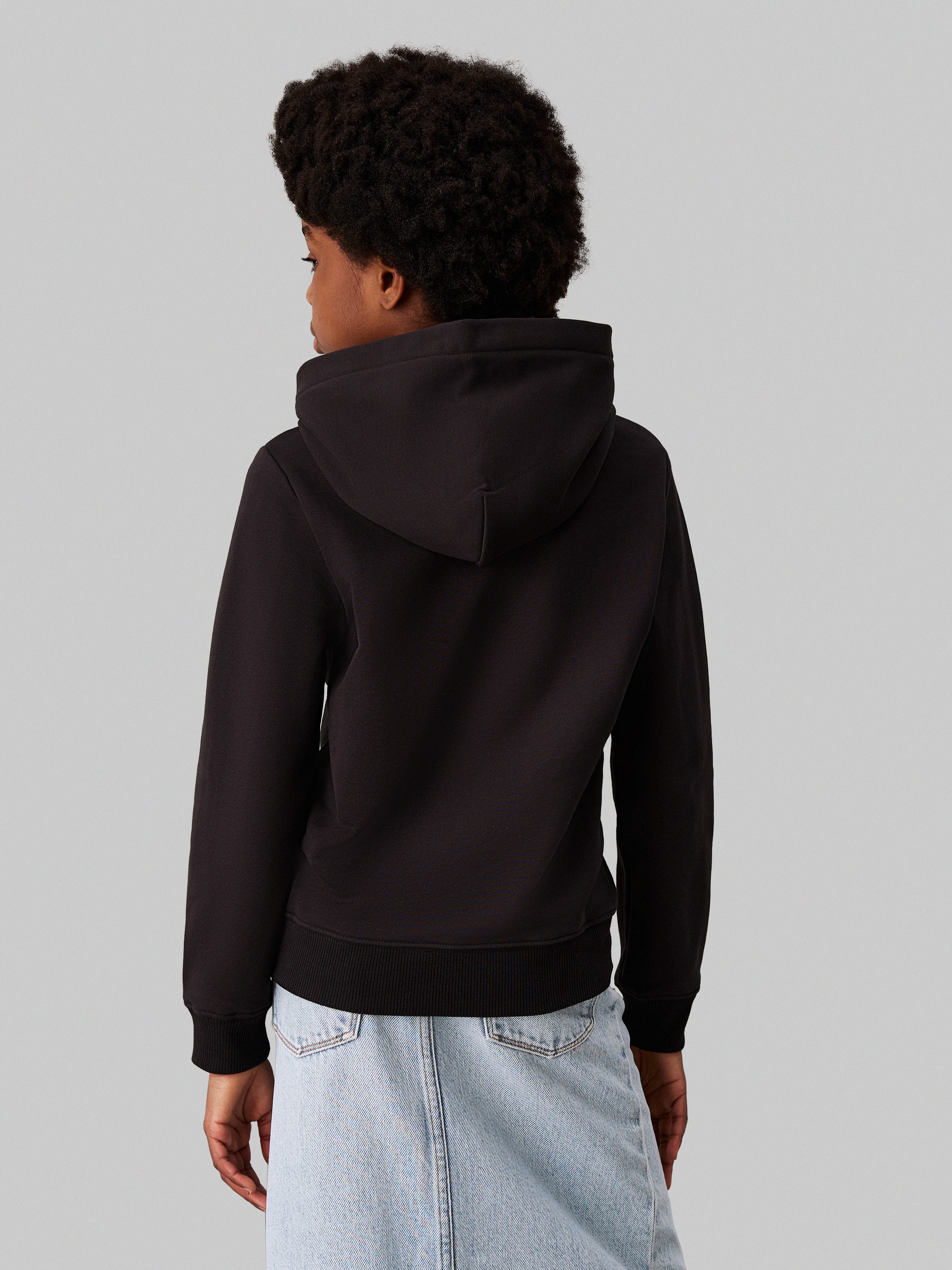 Calvin Klein Hoodie INST. LOGO REG. TERRY HOODIE voor kinderen tot 16 jaar en met logo-opdruk