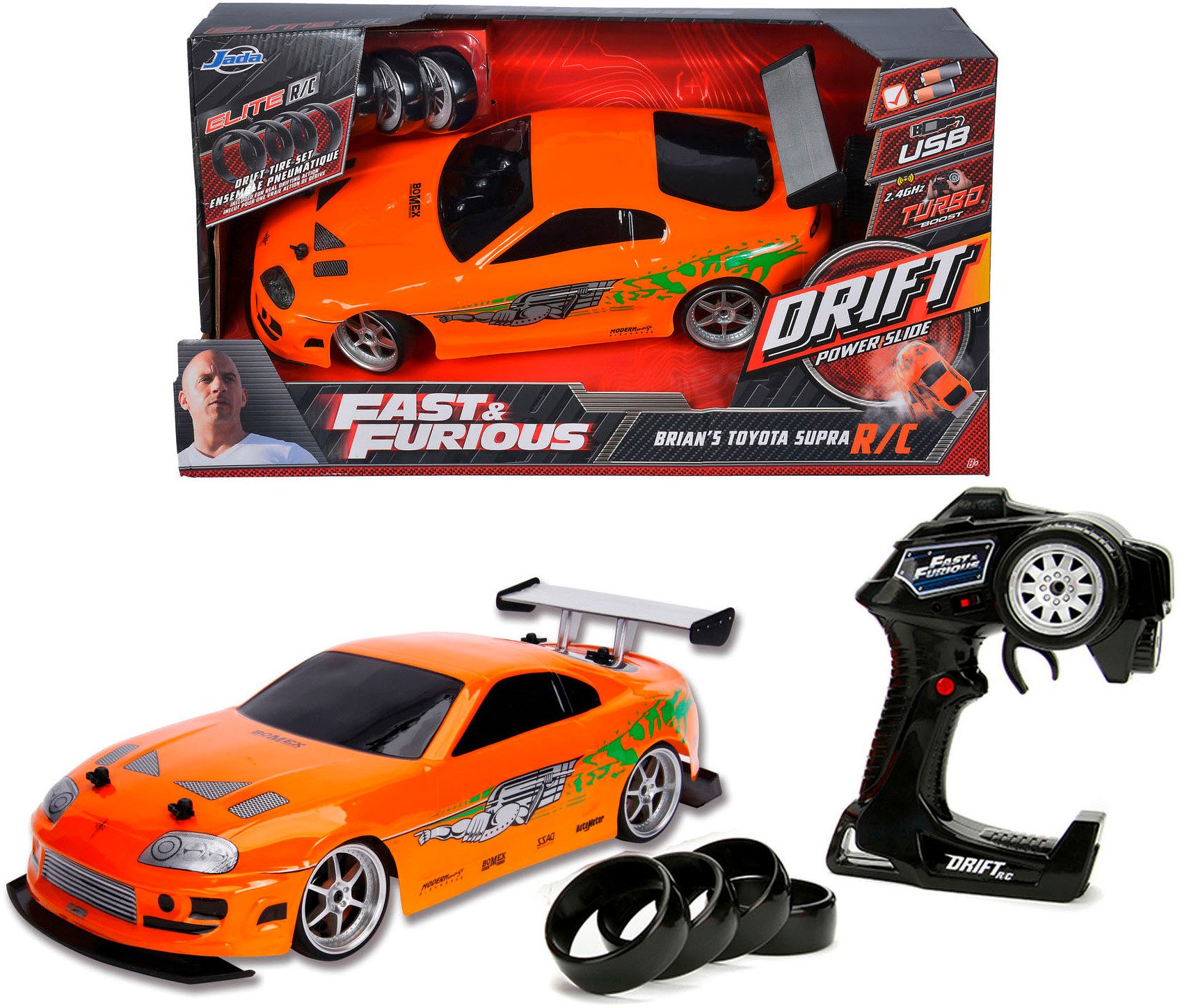 JADA Radiografisch bestuurbare auto Fast & Furious RC Drift 1995 Toyota, 1:10, 2,4GHz