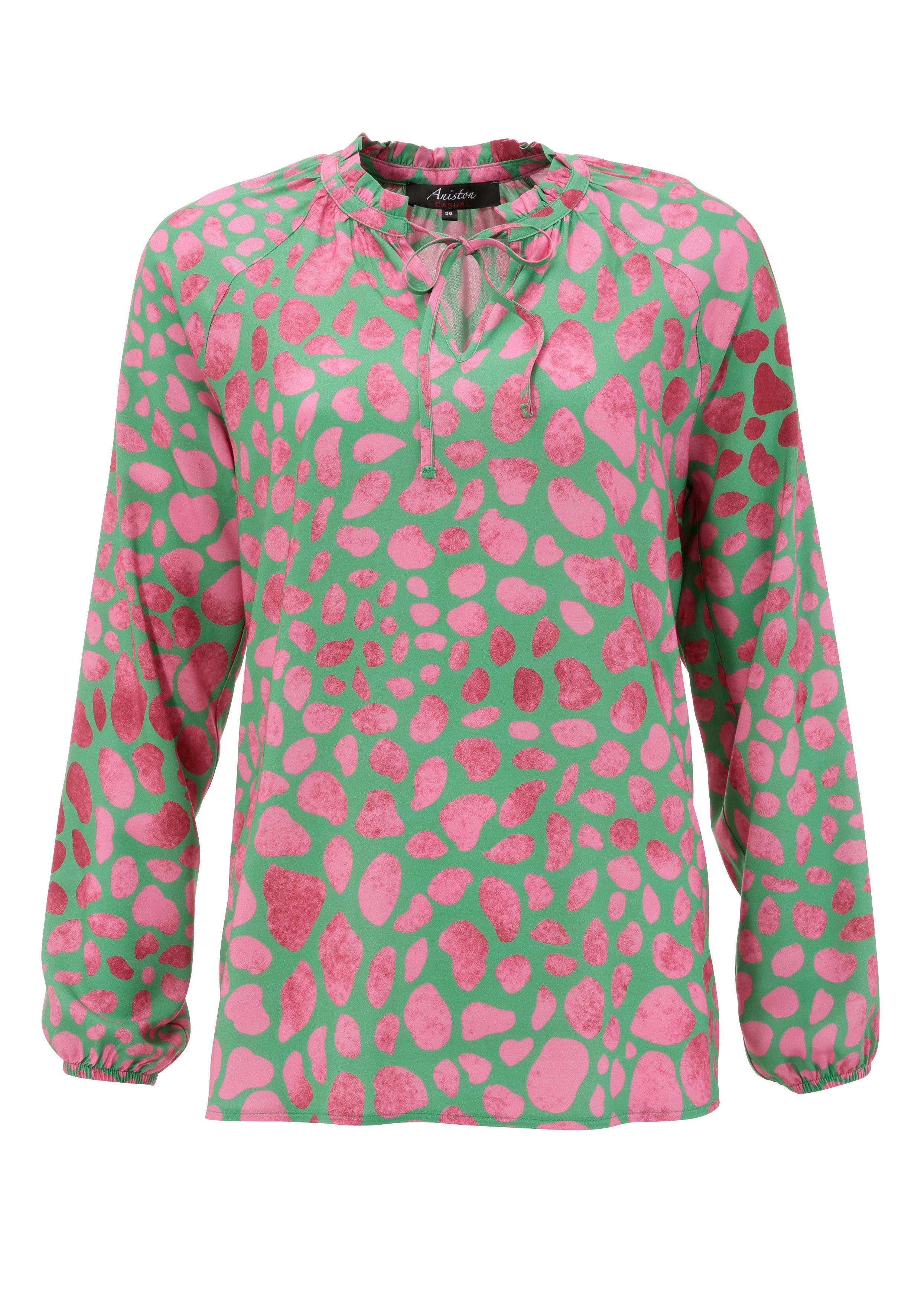 Aniston CASUAL Blouse zonder sluiting met interessante alloverprint