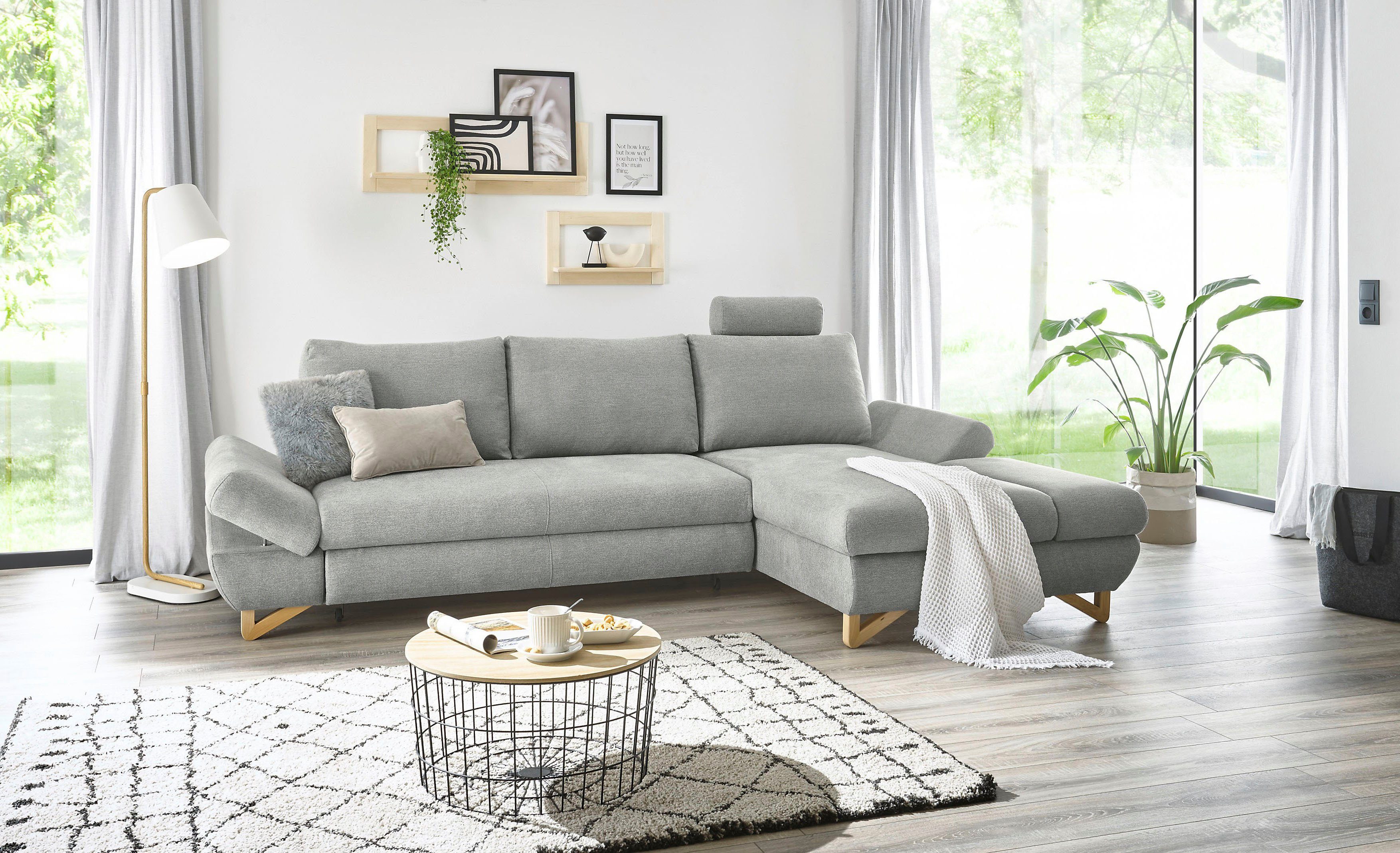 INOSIGN Slaapbank City/Giron comfortabele slaapbank (ligoppervlak 245 x 138 cm) en bedlade