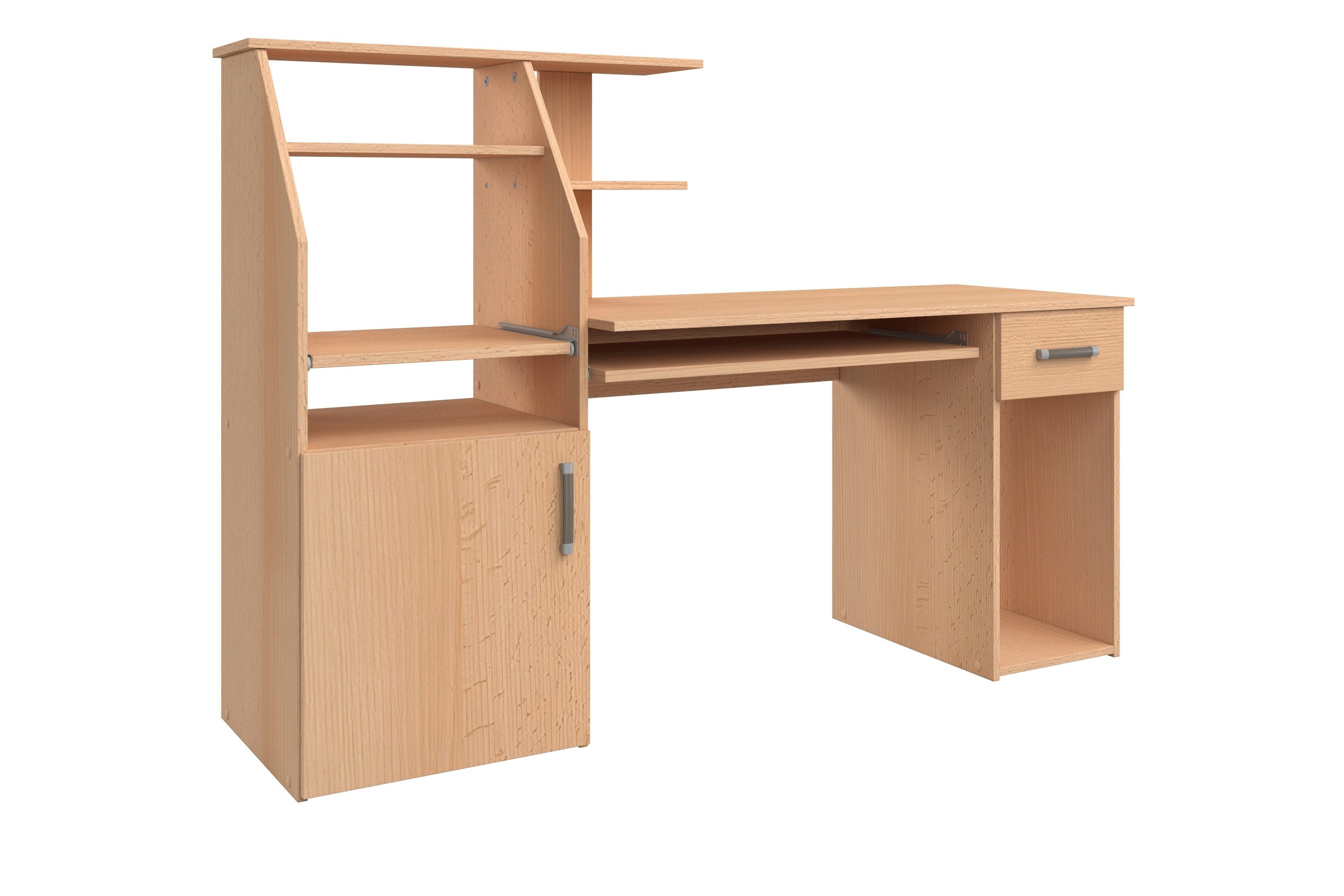 VOGL Möbelfabrik Bureau Don met toetsenbord- & printeruittrek, breedte 137,5 cm, made in germany