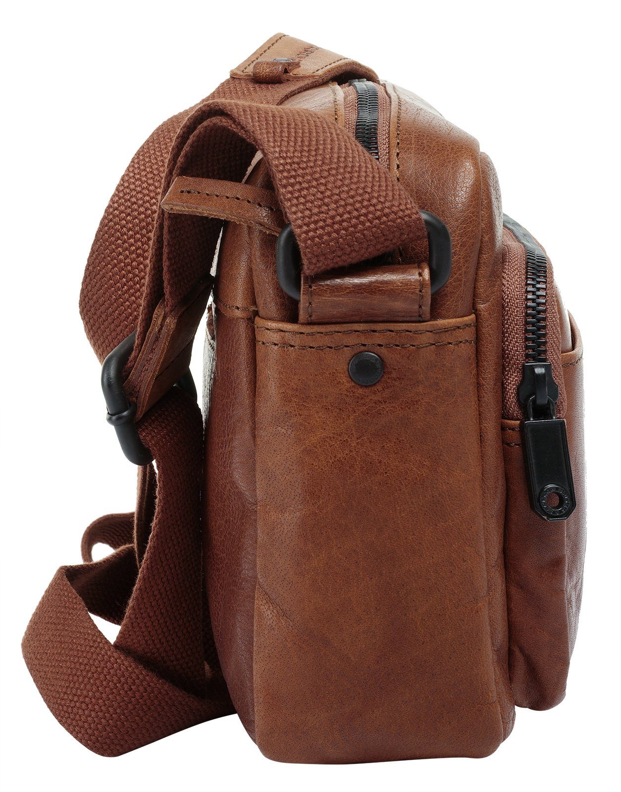 Spikes & Sparrow Schoudertas echt leder