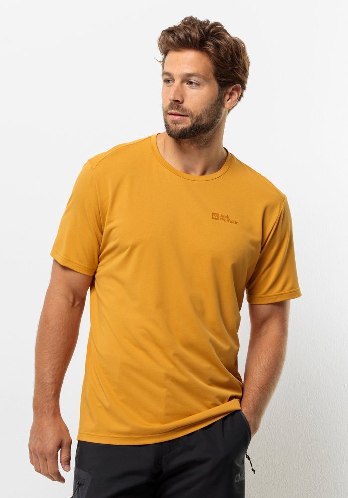 Jack Wolfskin Delgami S S Men Functioneel shirt Heren XL bruin curry