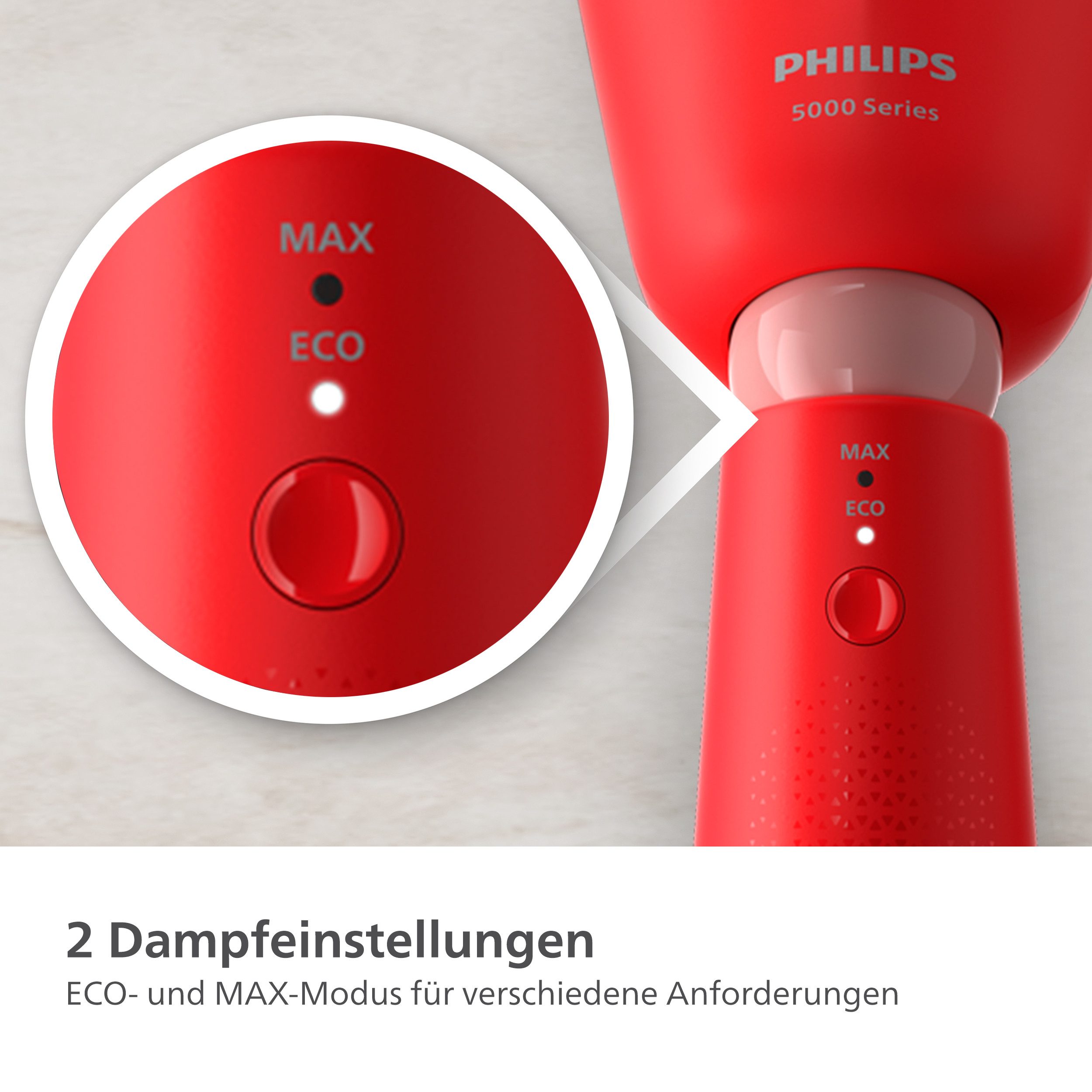 Philips Stoomborstel STH5020 "Styler", 120 ml afneembaar Waterreservoir, Metalen Plaat