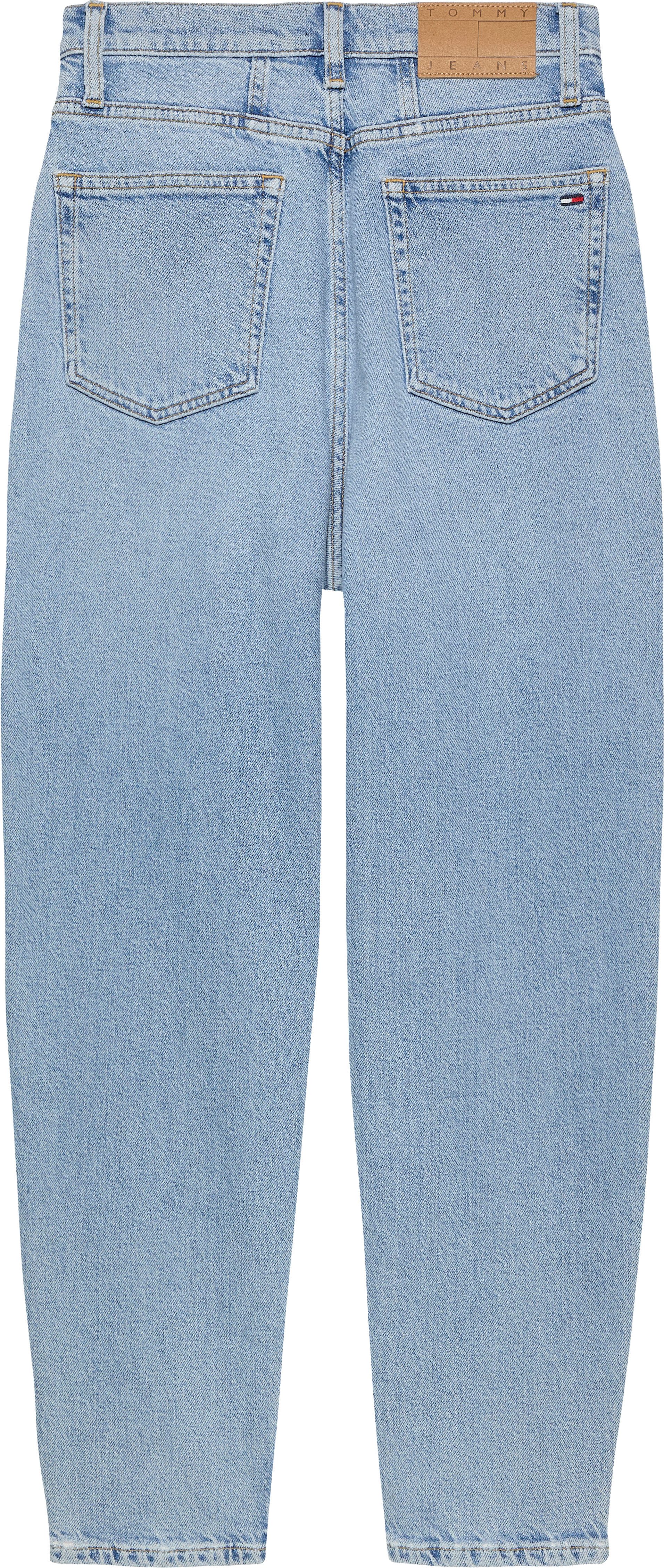 TOMMY JEANS Mom jeans High waist - Mom-Jeans Tapered met logo-borduurwerk, in enkelvrije lengte