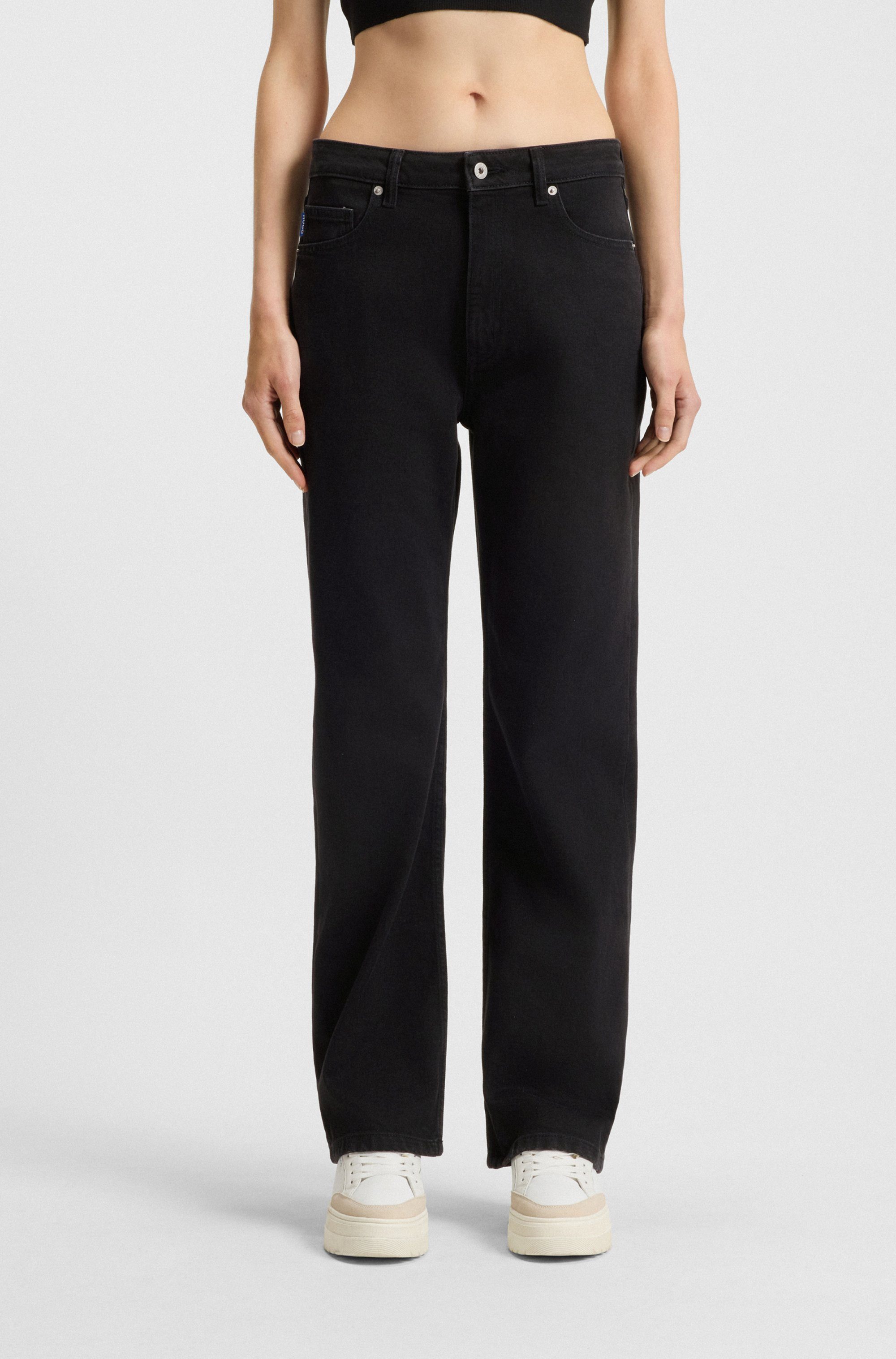 HUGO Blue Straight jeans Elyah Straight fit jeans met hoge taille, lange lengte 36