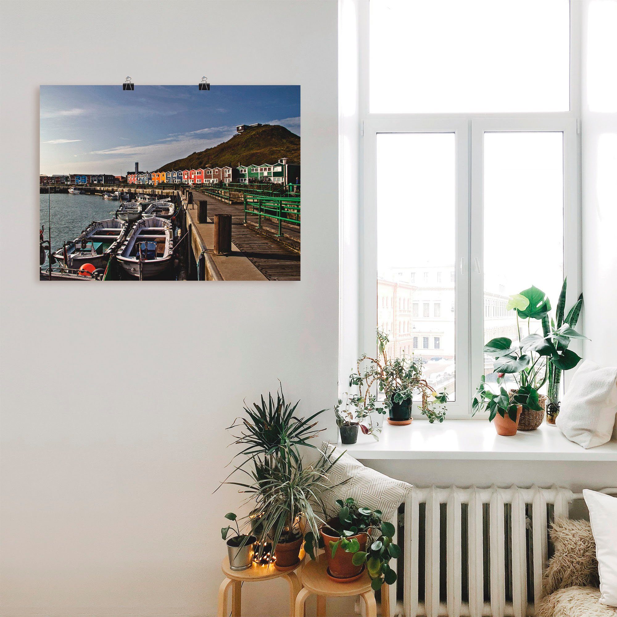 Artland Poster Haven Helgoland als artprint op linnen, muursticker of poster in verschillende maten