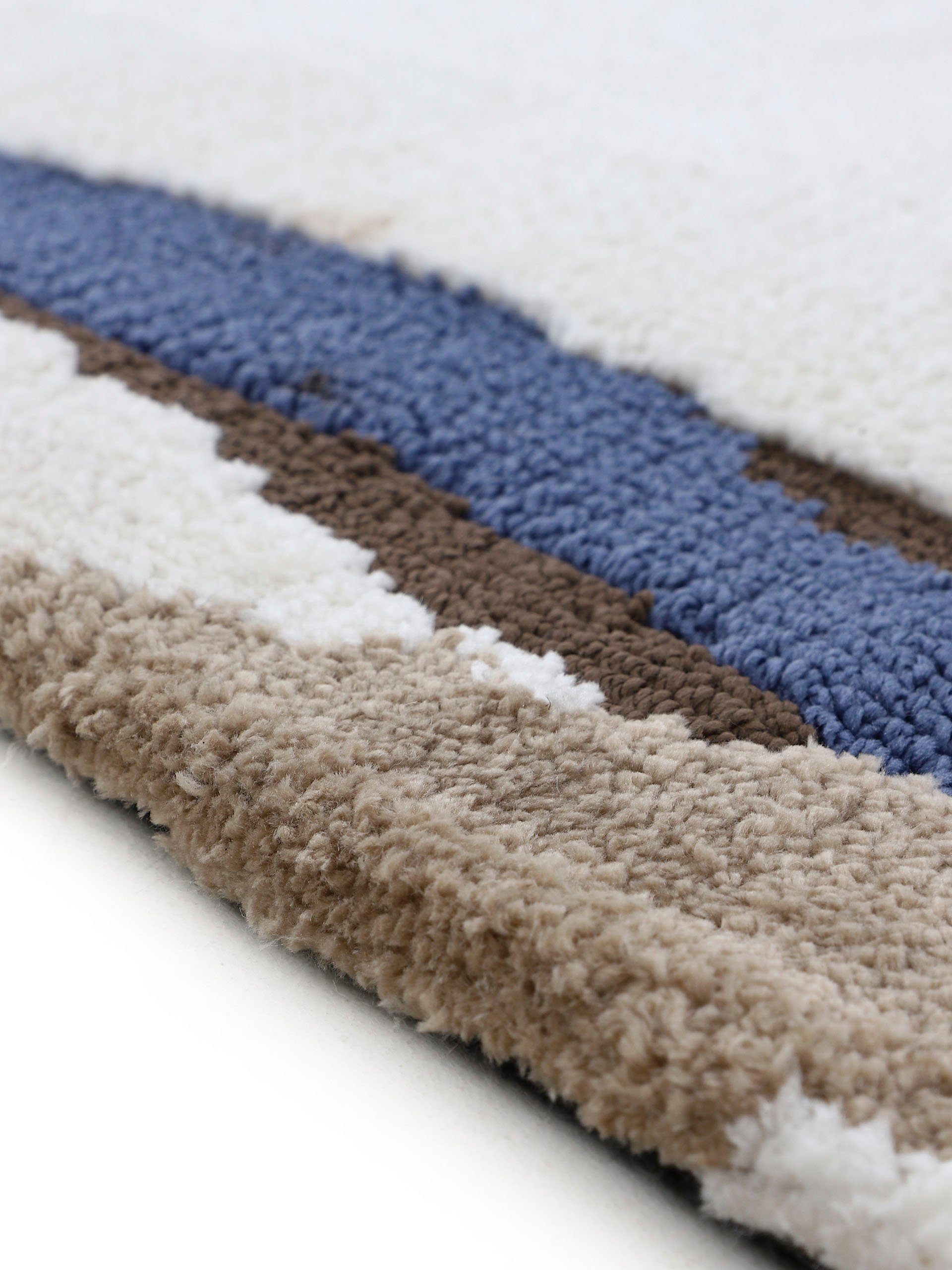 carpetfine Vloerkleed Holly 6 Effen kleuren, met bies, woonkamer
