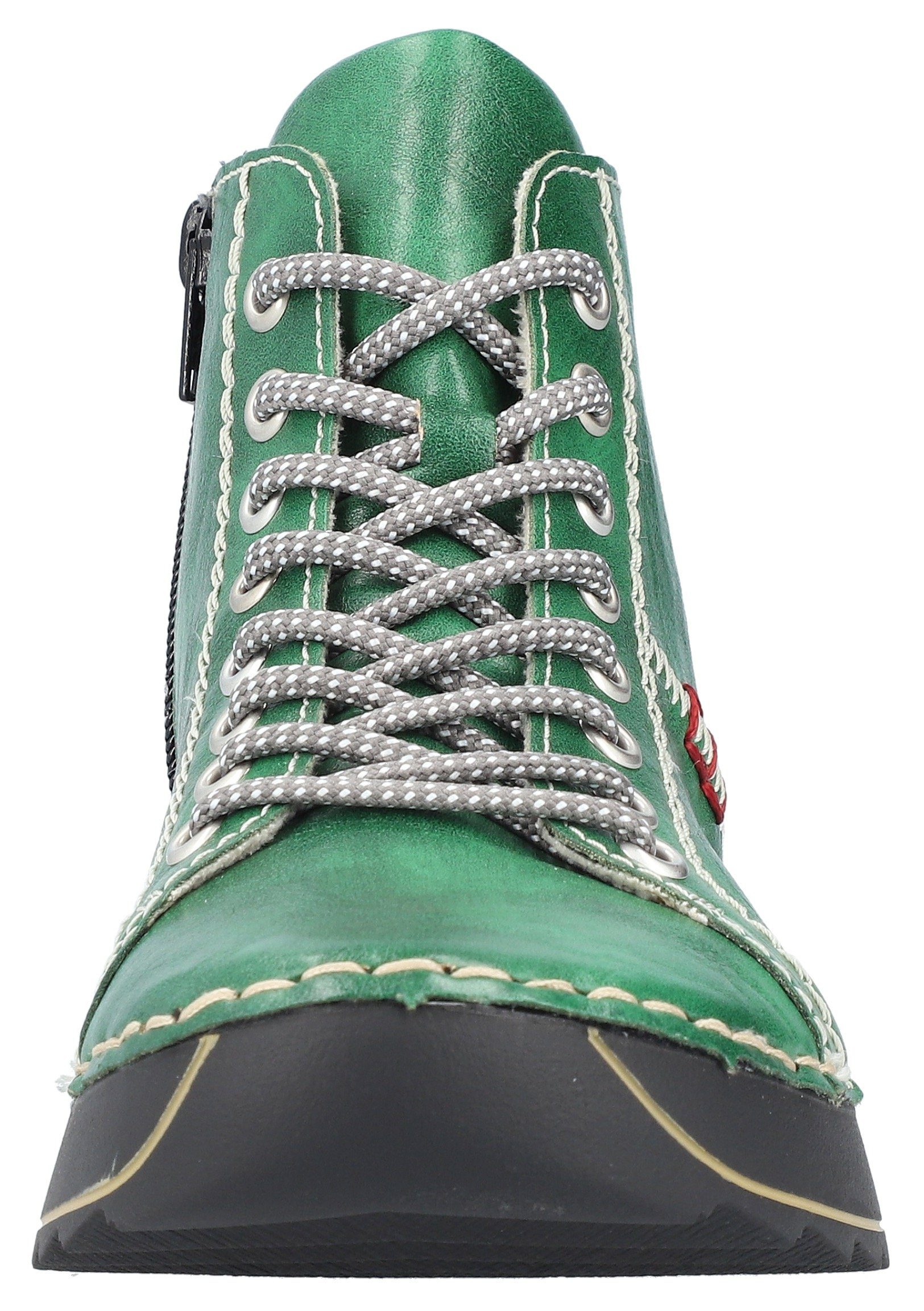 Rieker Hoge veterschoenen met modieuze profielzool