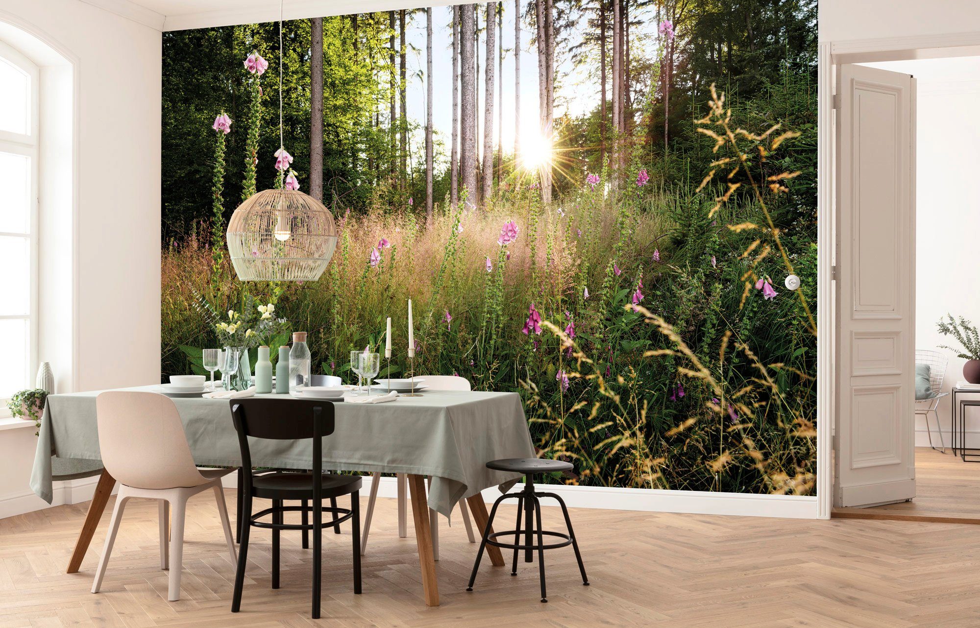 Komar Vliesbehang Digitale print vlies - Summer Glade - Afmeting 350 x 250 cm