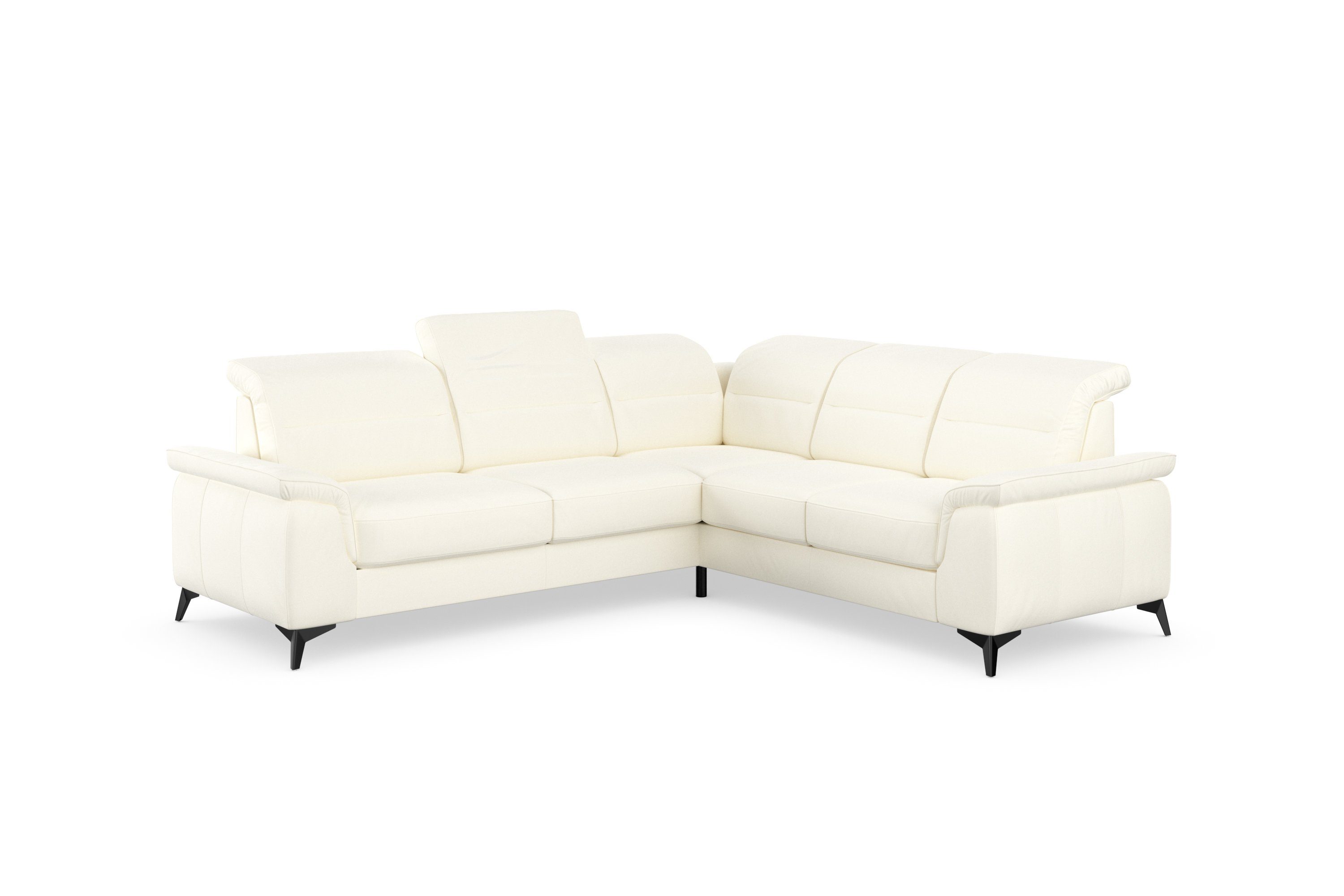 sit&more Hoekbank Sinatra L-vorm optioneel met verstelbare hoofdsteun en armleuning, metalen poten