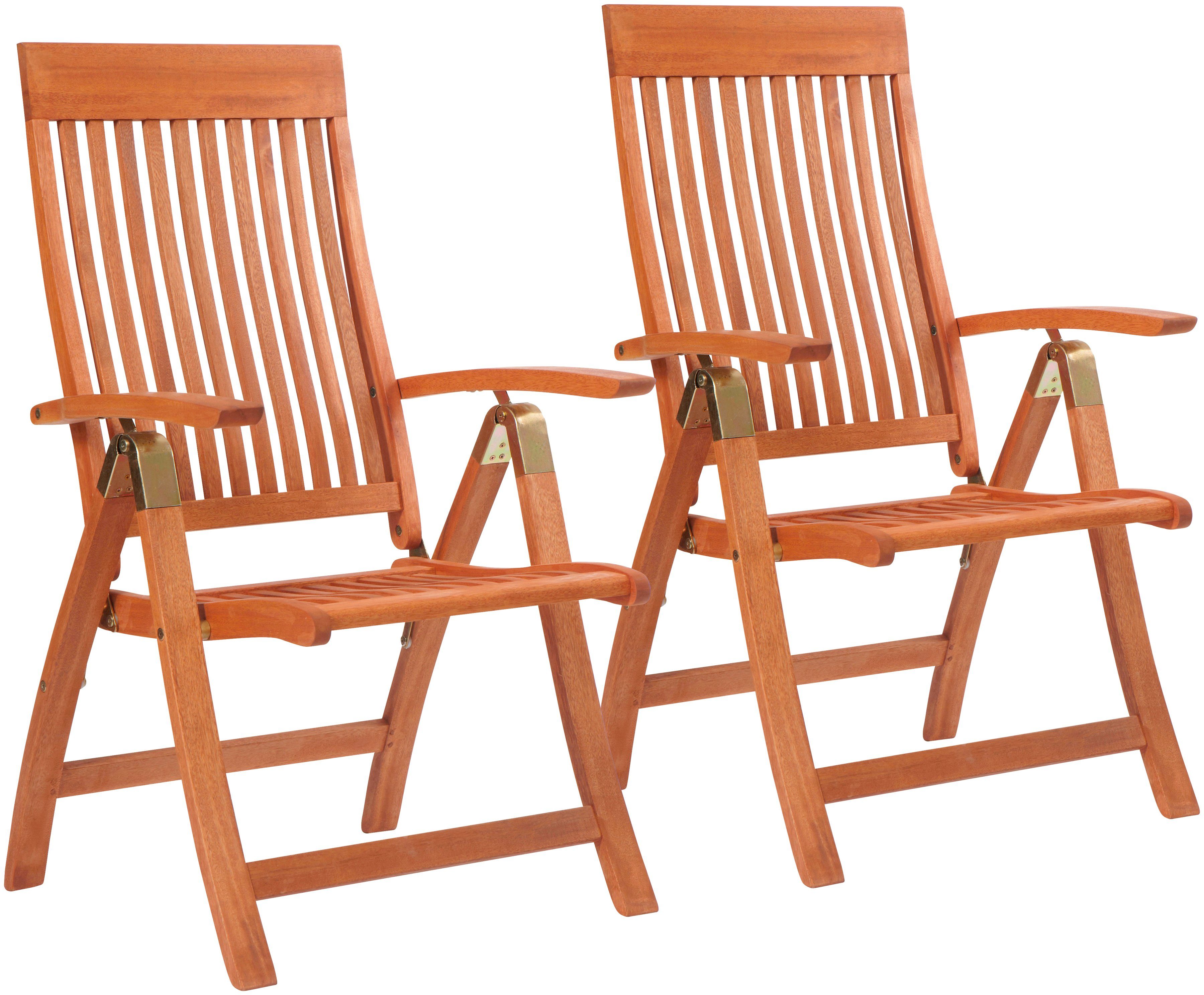 MERXX Tuinstoel Bordeaux, eucalyptushout (set, 2 stuks) tuinstoelen beige