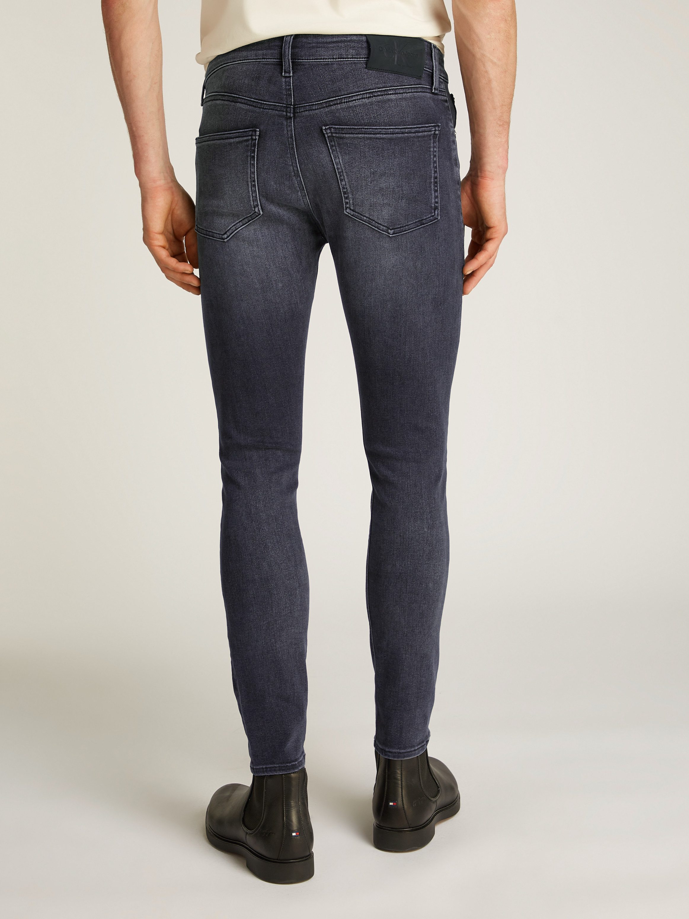 Calvin Klein Stretch jeans Skinny Muntzakje, logo borduursel