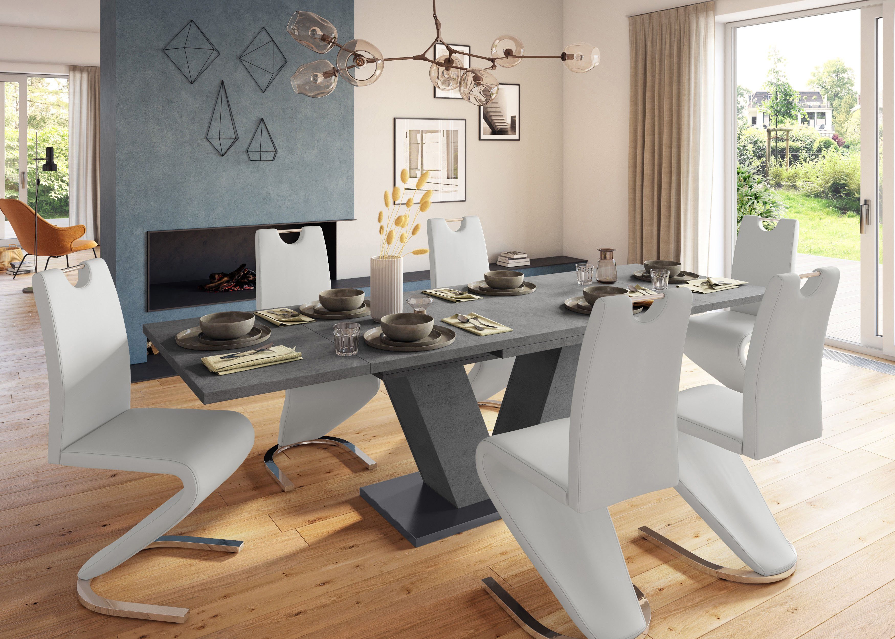 Mäusbacher Eettafel Comfort tafel TOPSELLER! Mäusbacher eettafel met V-frame en bodemplaat