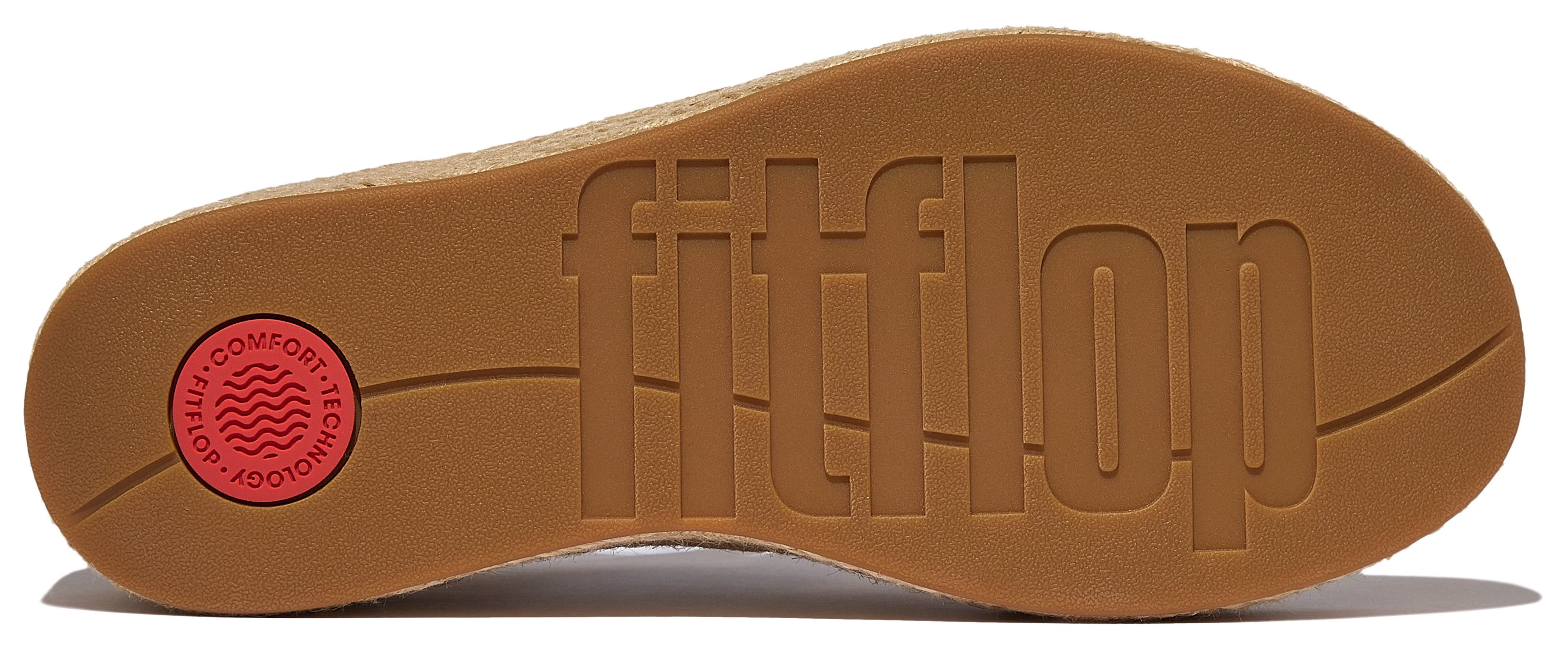 Fitflop Sleehaksandaaltjes PLATFFORMS , plateau sandaal in mooie metallic-look