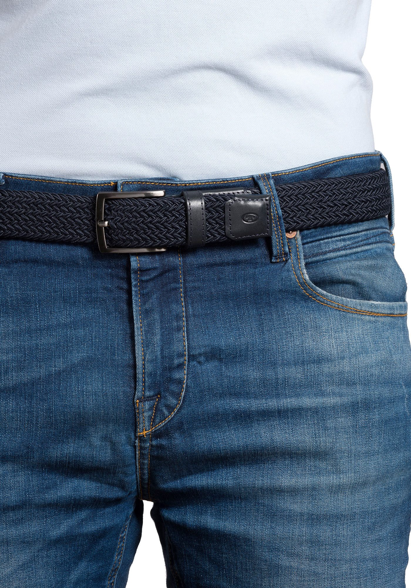 Tom Tailor Gevlochten riem TTJamie 3,5 cm brede vlechtgürtel, casual look, tot maat 120