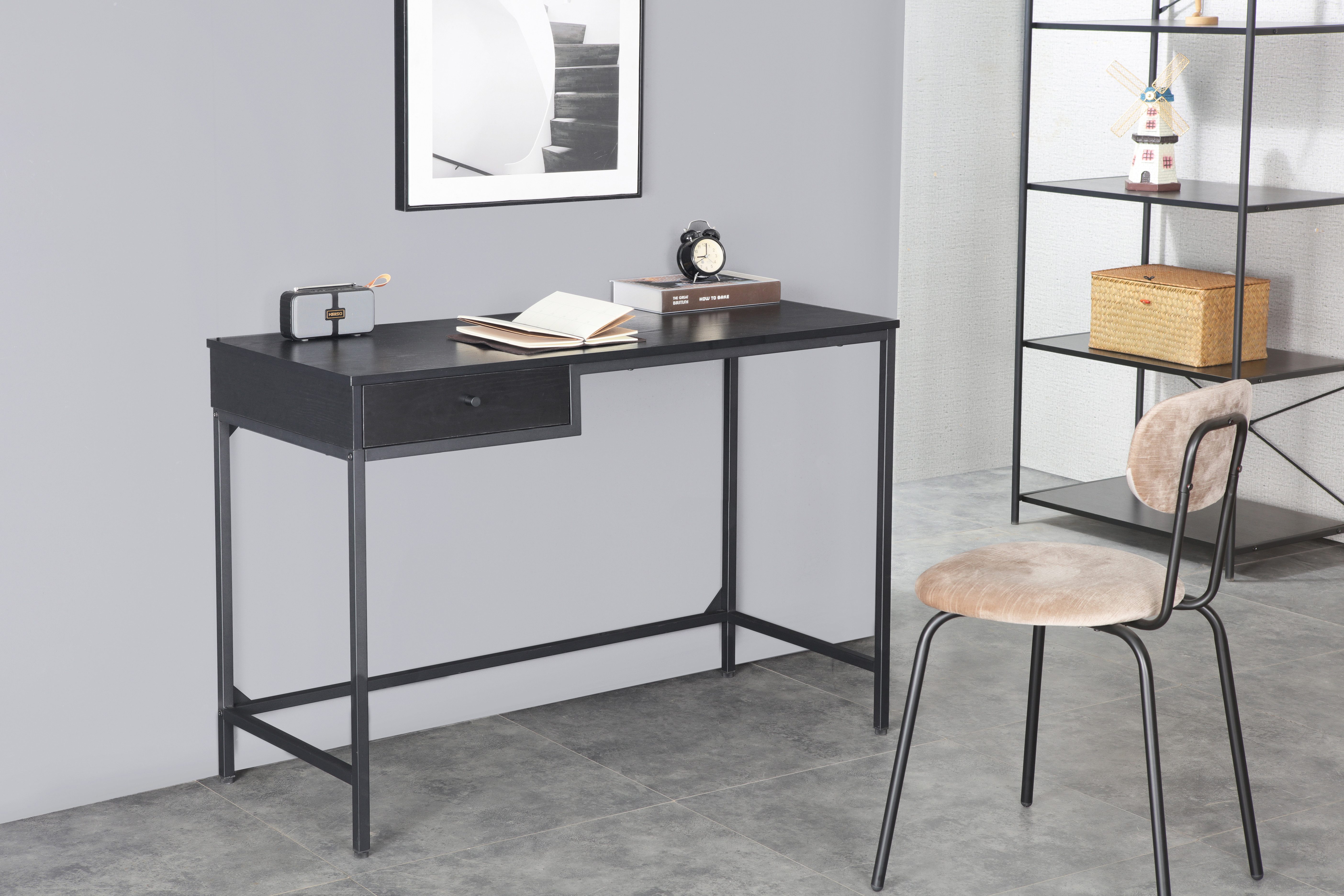INOSIGN Bureau Ronica Metalen frame, 1 lade, ABS-randen, breedte 110 cm