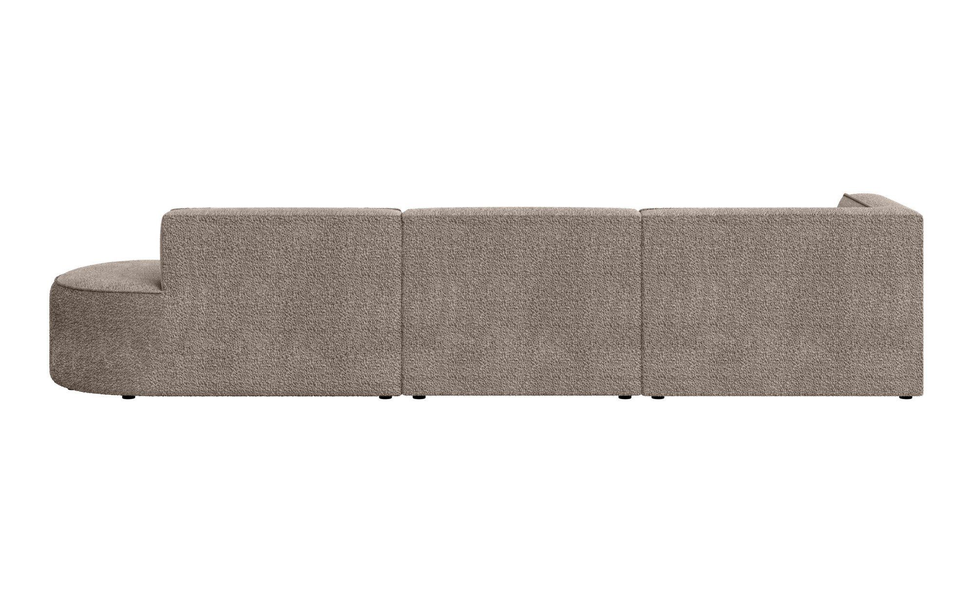 andas Hoekbank EIVIND designerbank met ottomane rechts/links, B/D/H: 343/159/72 cm