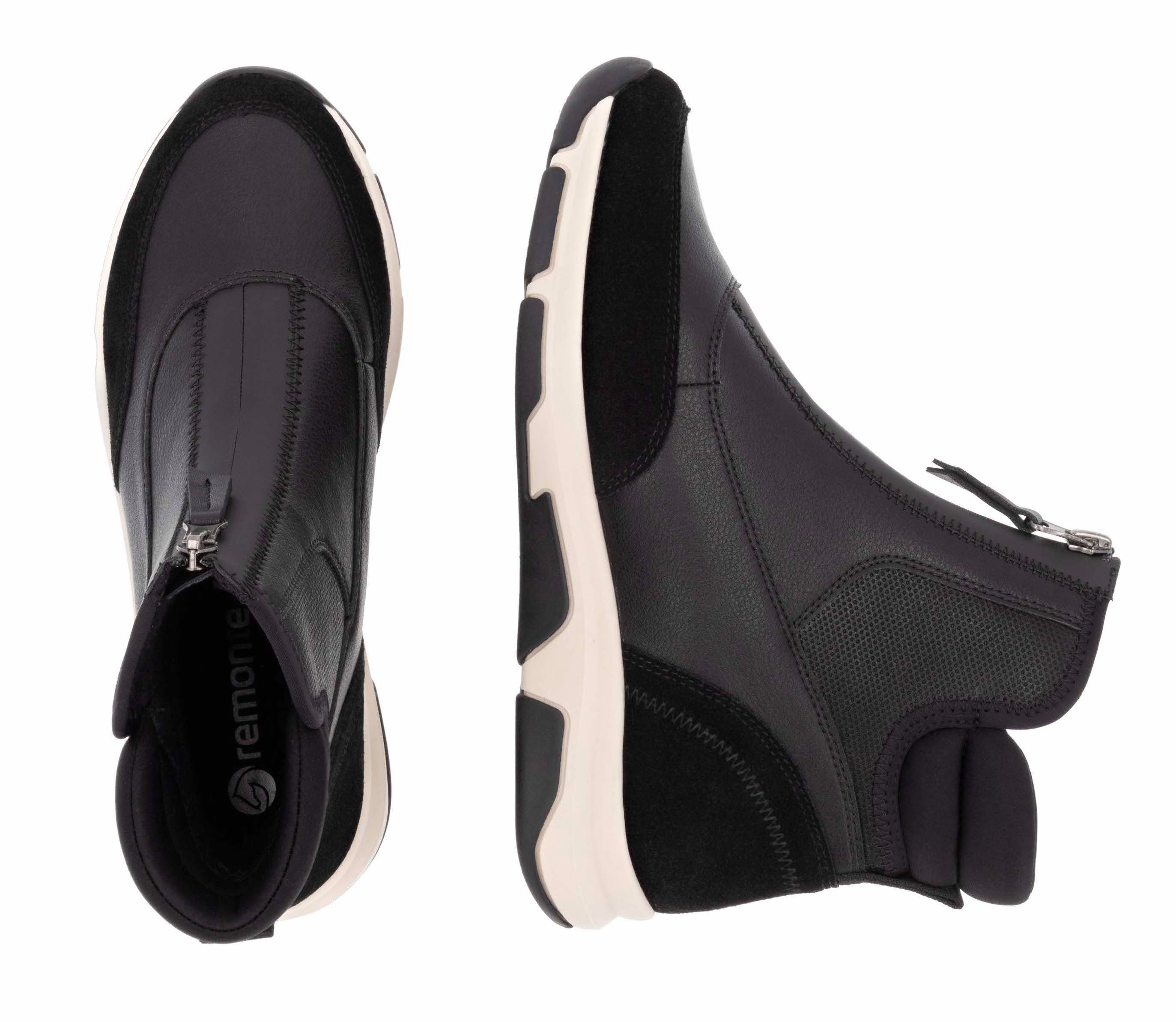 Remonte Winterlaarzen sleehak, winterenkellaarsjes, high top sneaker met schapenwol voering