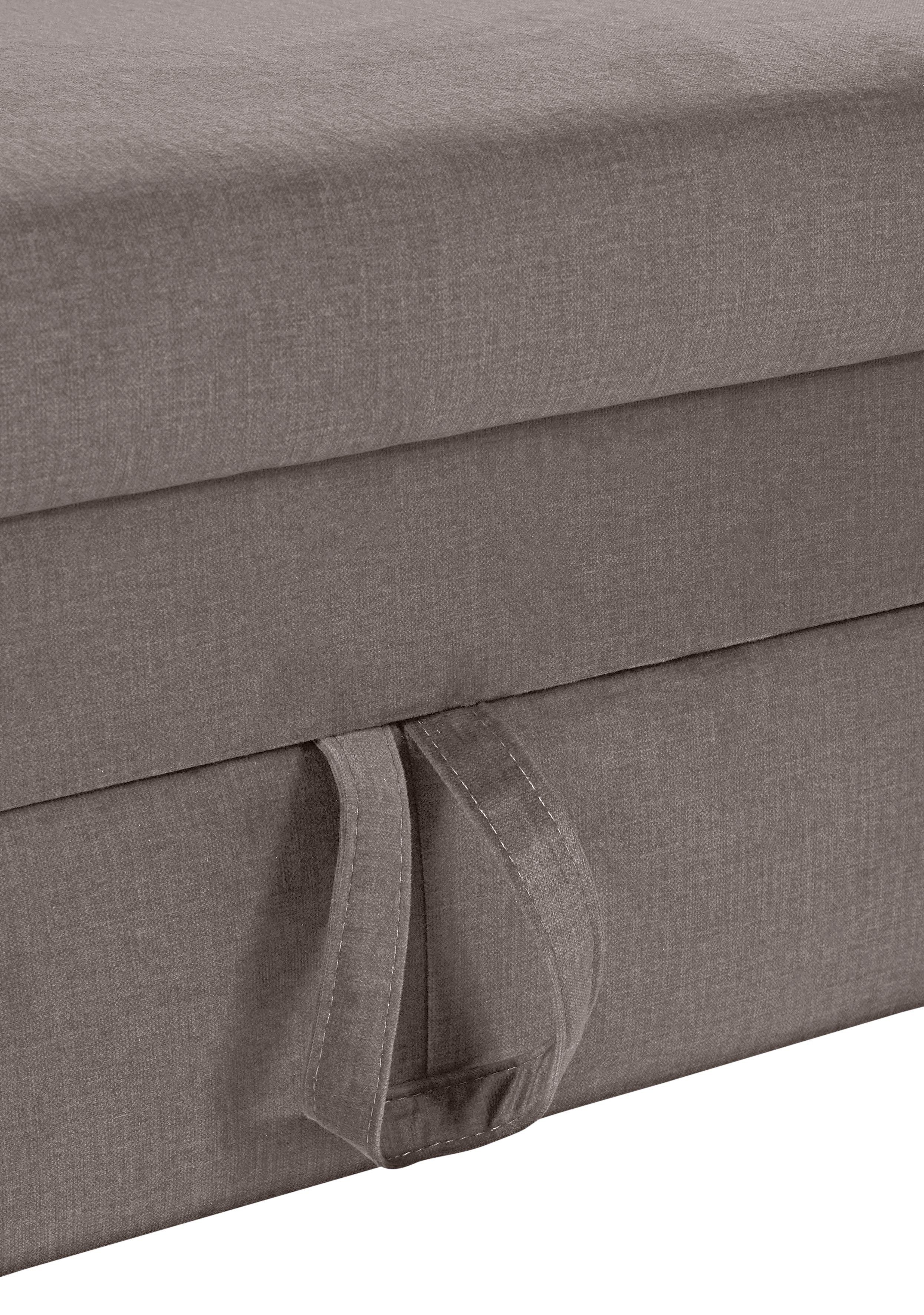COTTA Zithoek Morven L-vorm Set bestaande uit: hoekbank met hoofdverstelling & hocker (set)