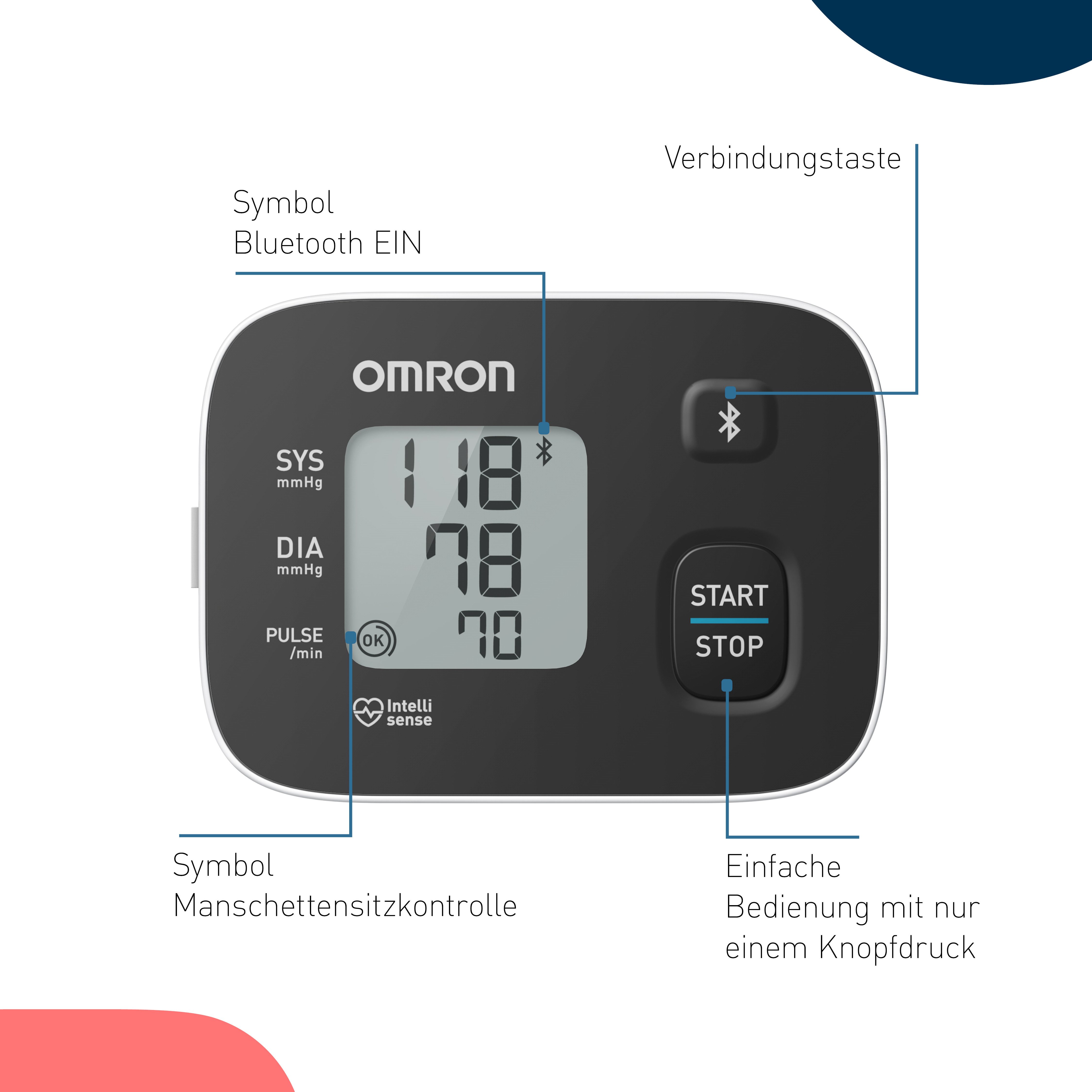 Omron Pols-bloeddrukmeter RS3 Intelli IT digitale pols-bloeddrukmeter