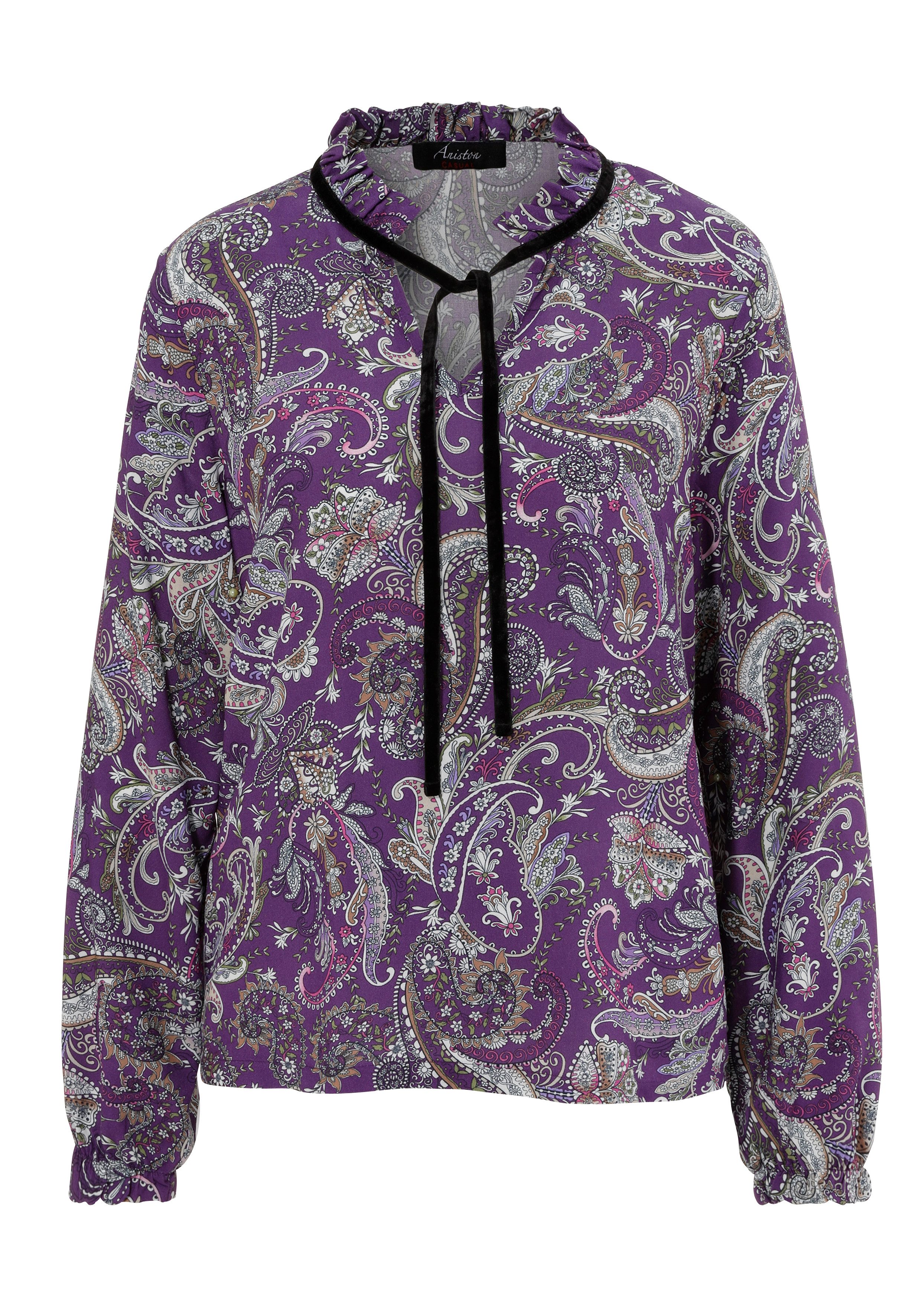 Aniston CASUAL Blouse zonder sluiting met royaal paisleydessin