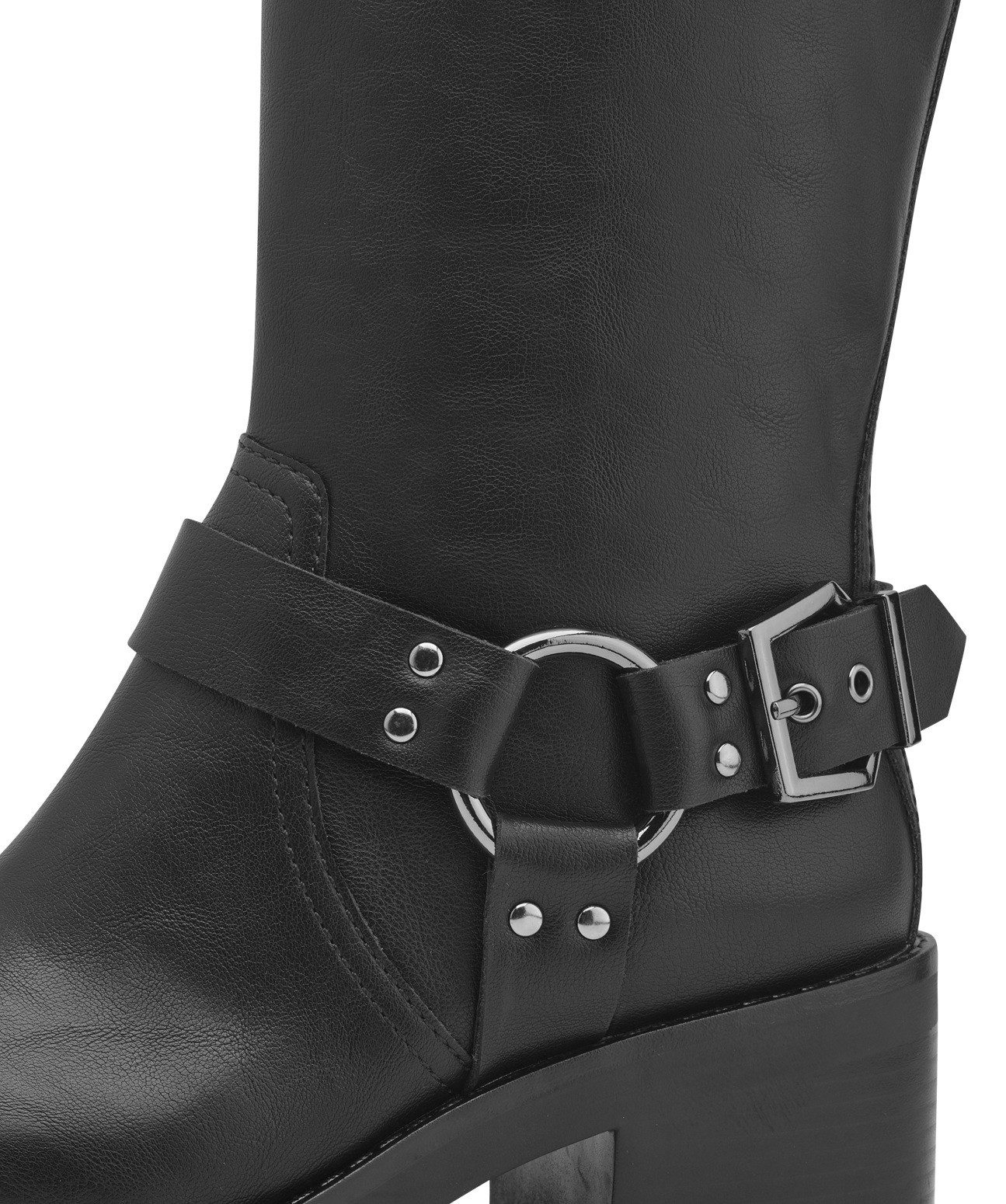 Tamaris Winterlaarzen , blockhak, bikerlaarzen, lange laarzen met decoratieve gespen