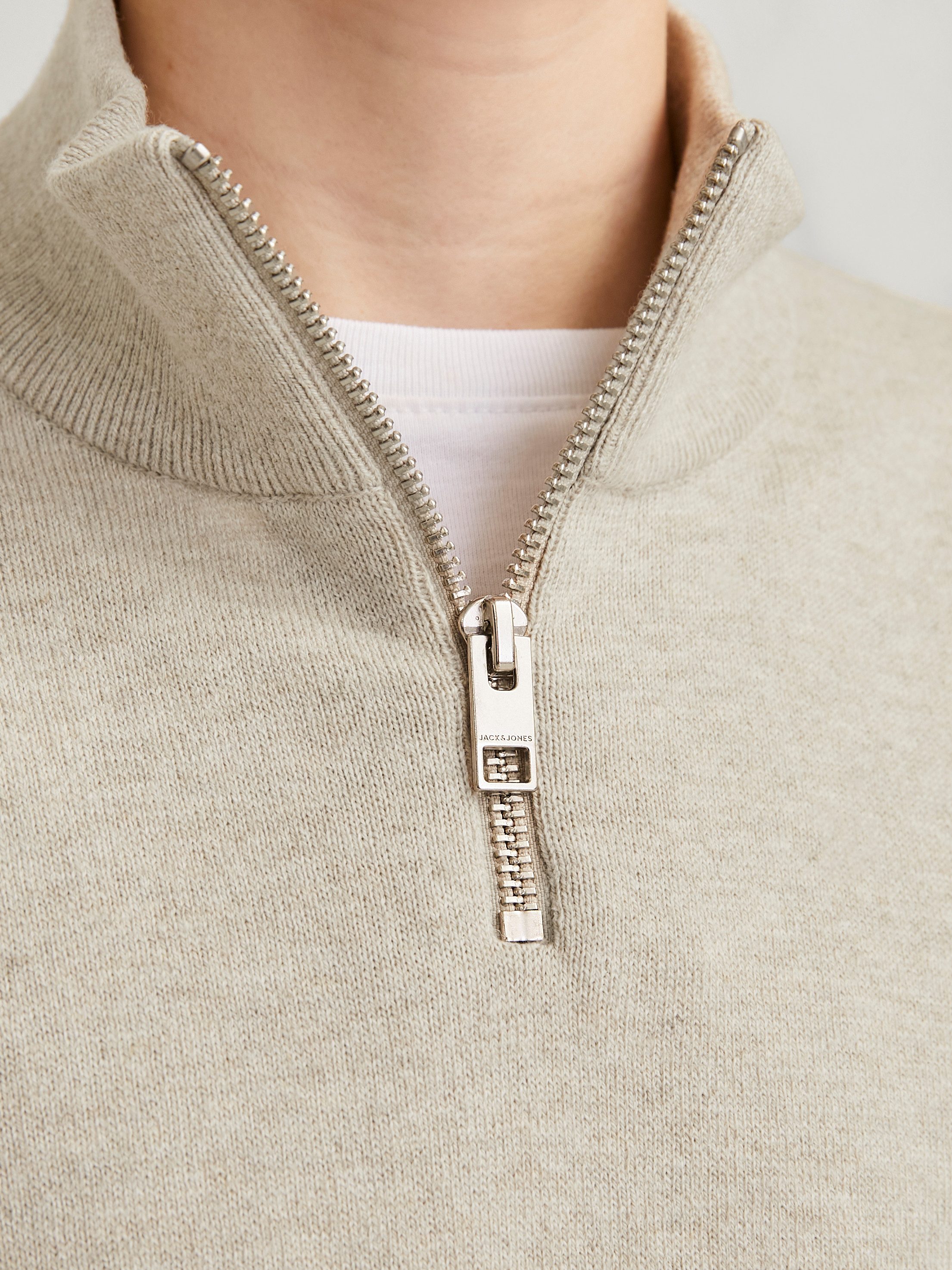 Jack & Jones Junior Schipperstrui JJEEMIL KNIT HALF ZIP NOOS JNR