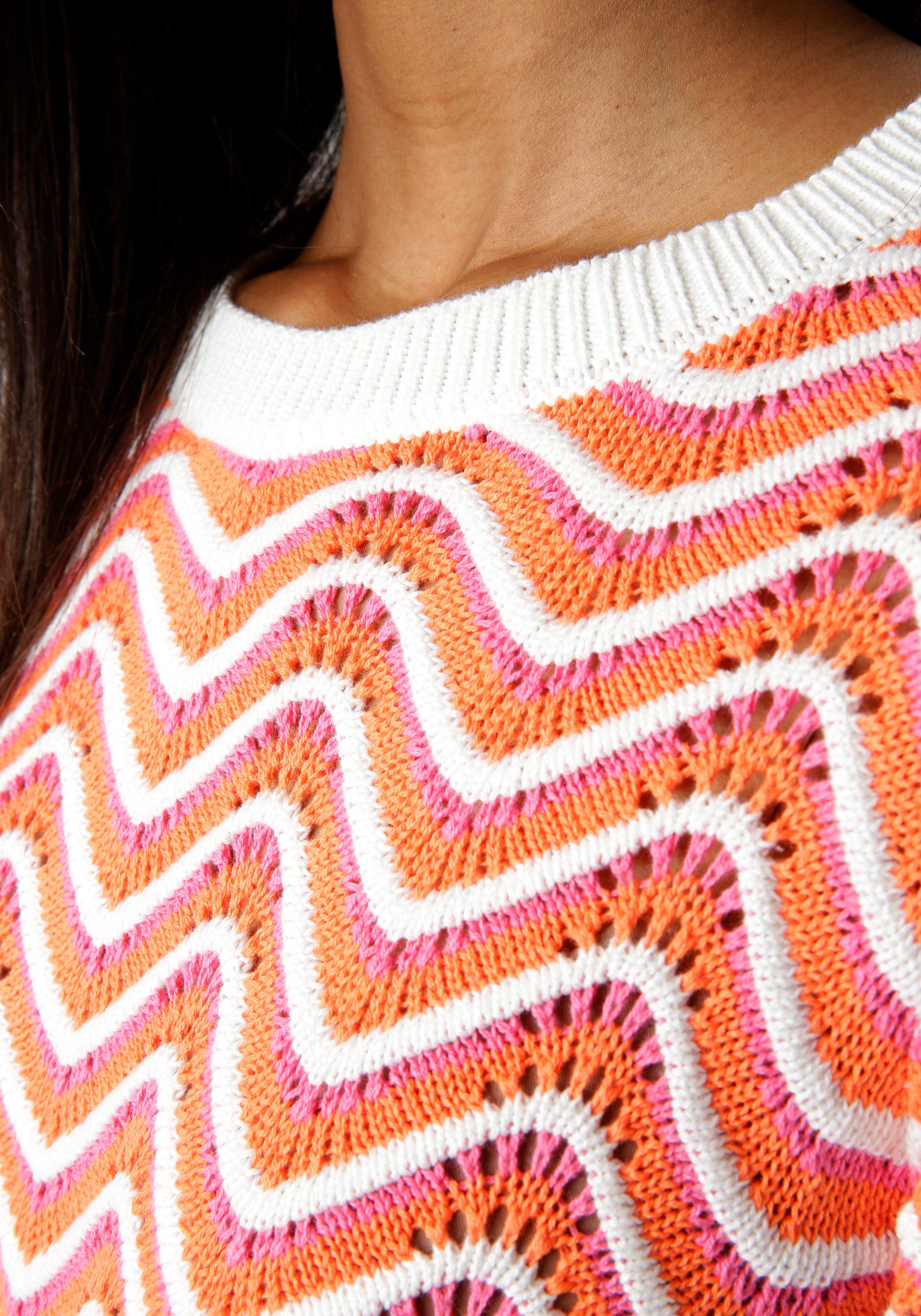 Aniston SELECTED Gebreide trui met ajourmotief nieuwe collectie