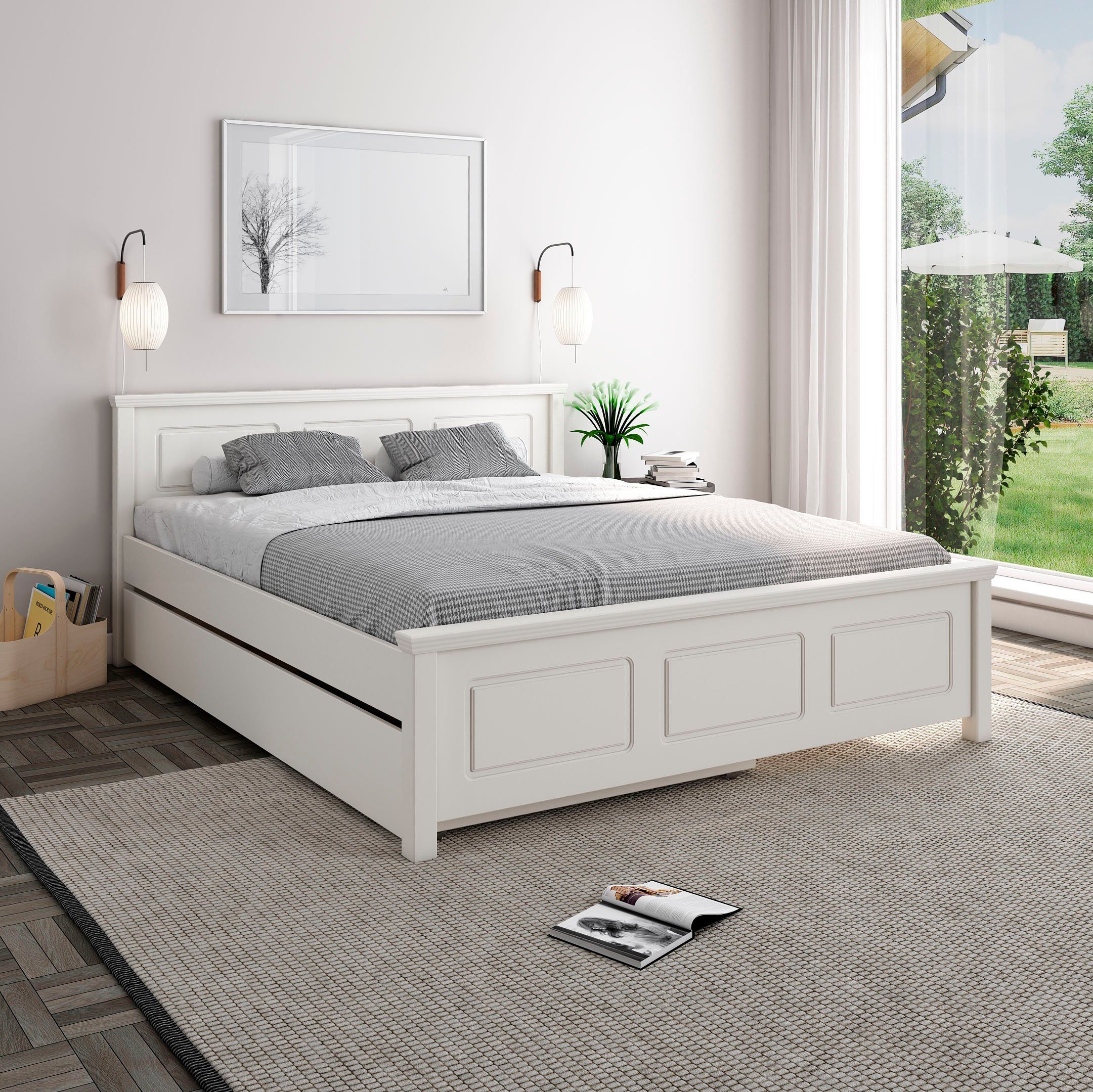 Home affaire Massief houten ledikant "ERIK", Made in Europe, optioneel met lade, massief grenen