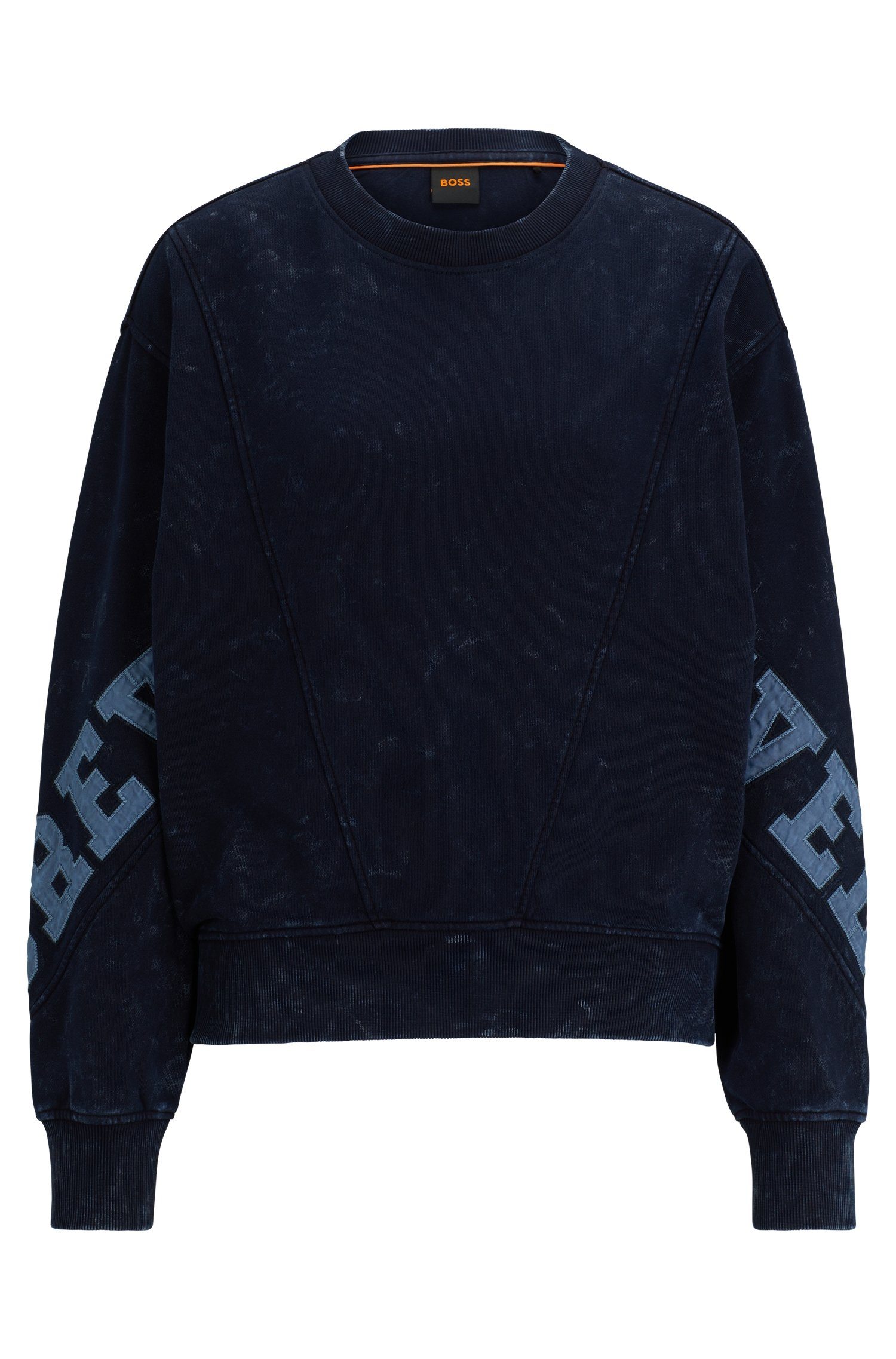 Boss Orange Sweatshirt met tekst op de mouwen