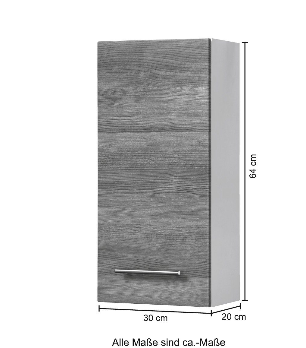 welltime Hangend kastje Trento, in verschillende designs en kleuren Badkamermeubel, breedte 30 cm, 1 deur, 2 planken, Made in Germany