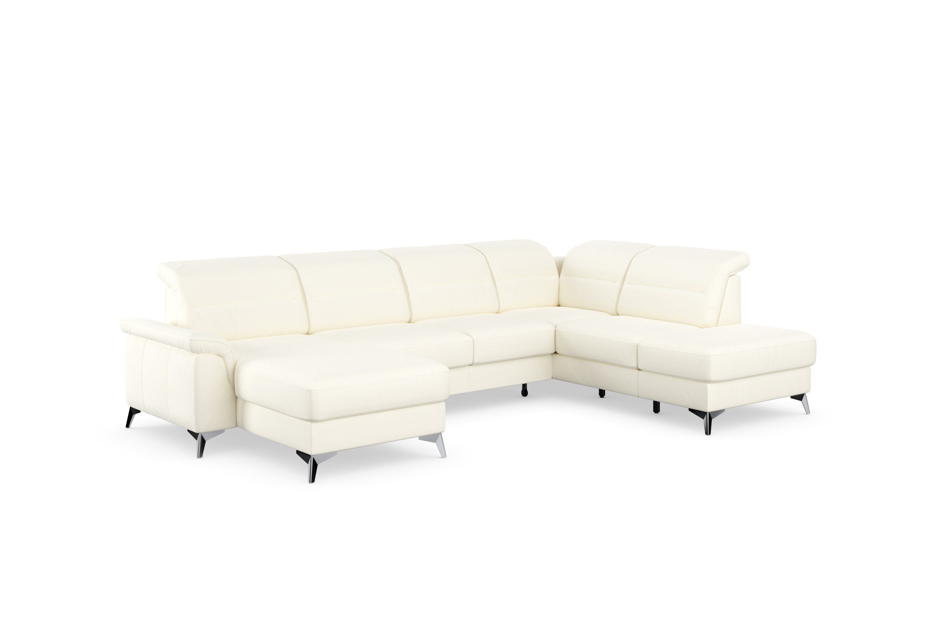 sit&more Zithoek Sinatra U-vorm optioneel met verstelbare hoofdsteun en armleuning etc.