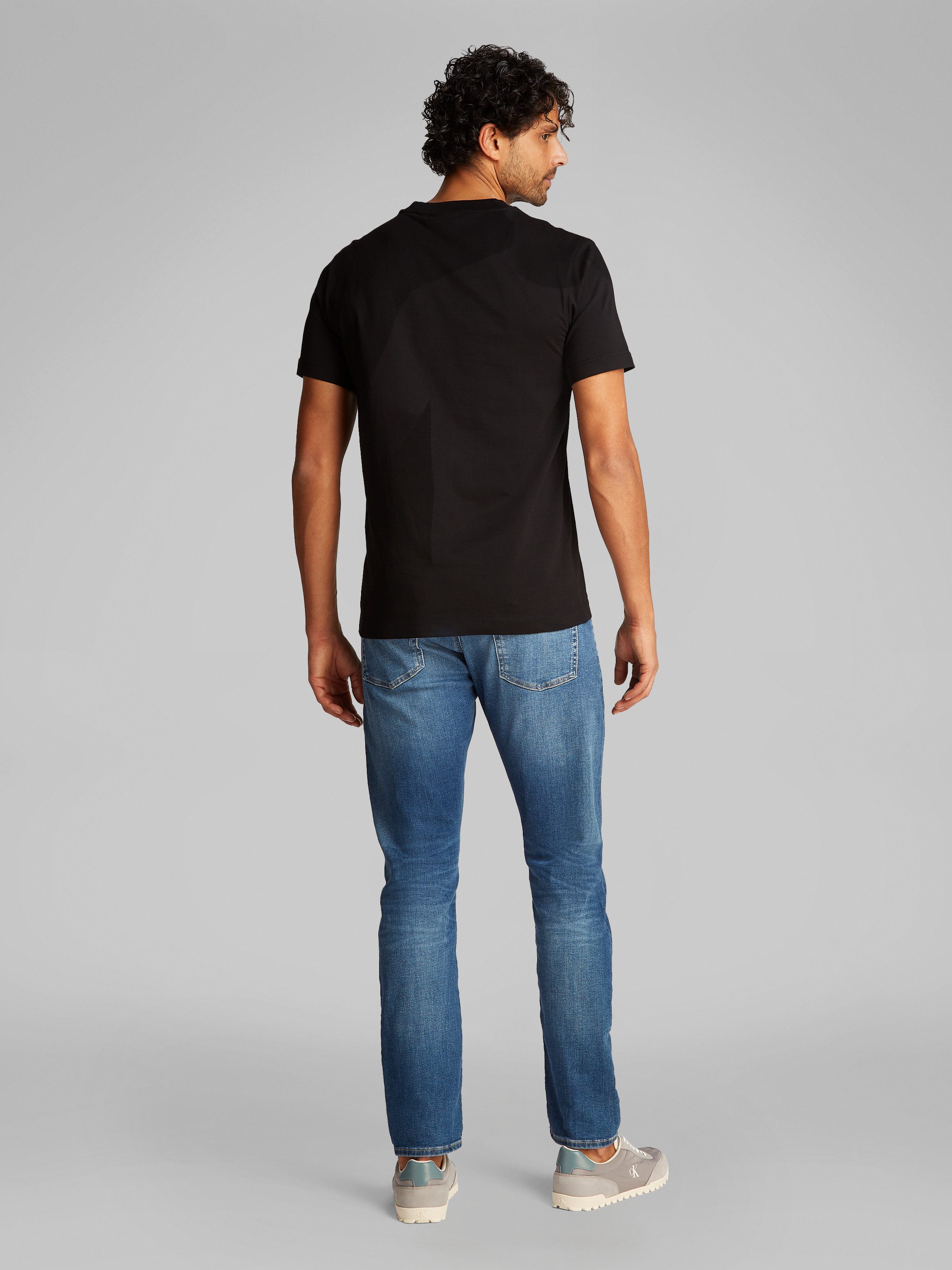 Calvin Klein Shirt met ronde hals WOVEN LABEL REGULAR TEE
