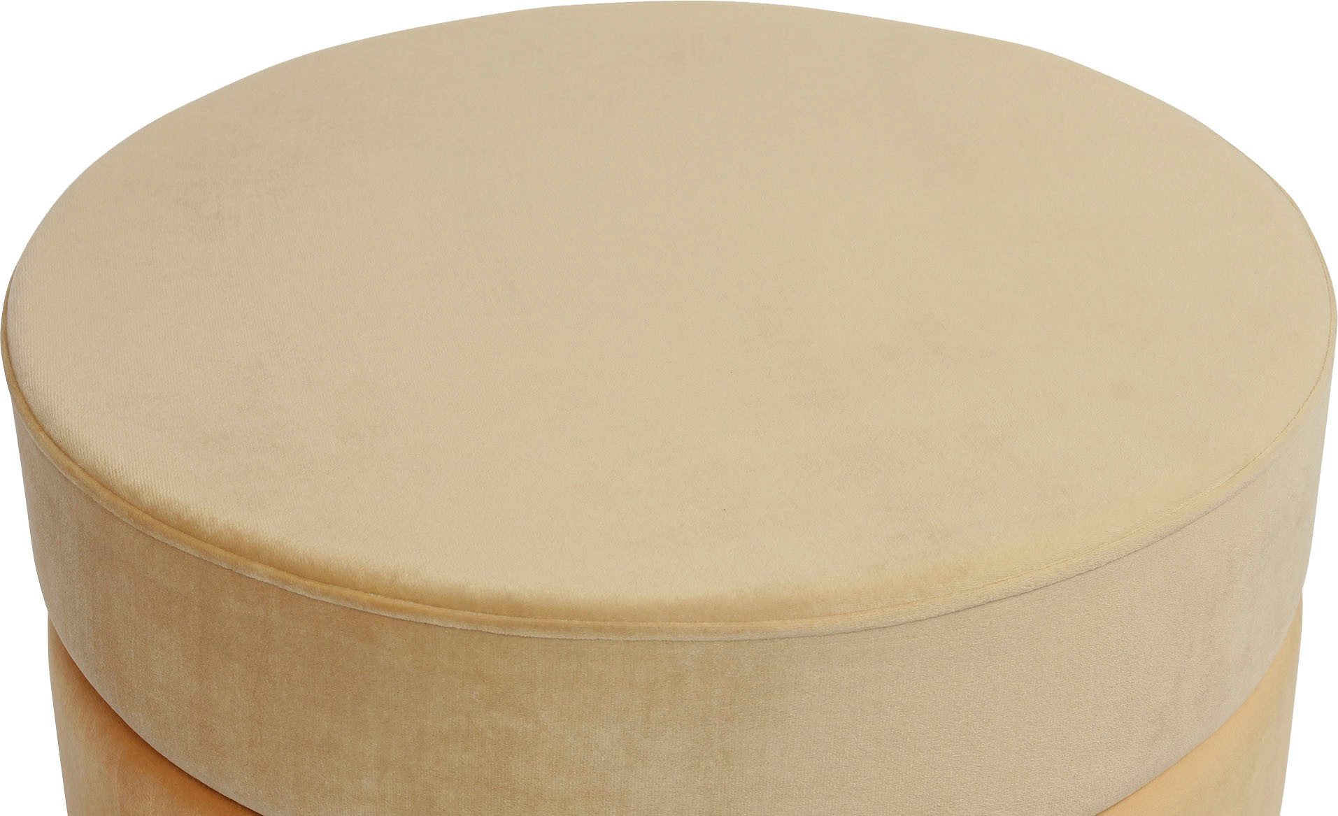 Kayoom Hocker Kruk Matilda 325, elegante uitstraling door goudkleurige sokkel Fluwelen bekleding, gekleurde gelaagde padding, goudkleurige basis (1 stuk)