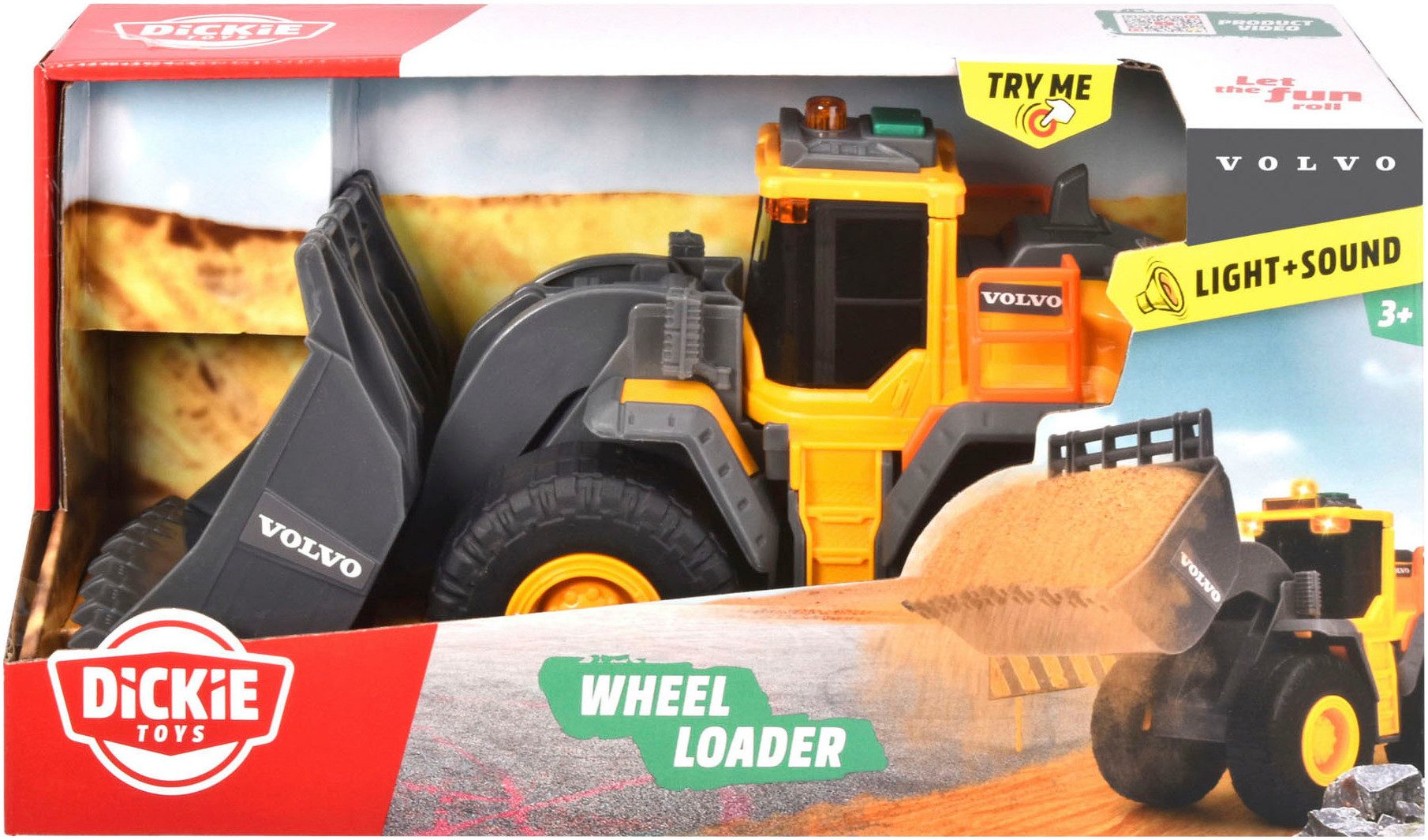 Dickie Toys Speelgoed-shovel Volvo Wheel Loader met licht en geluid