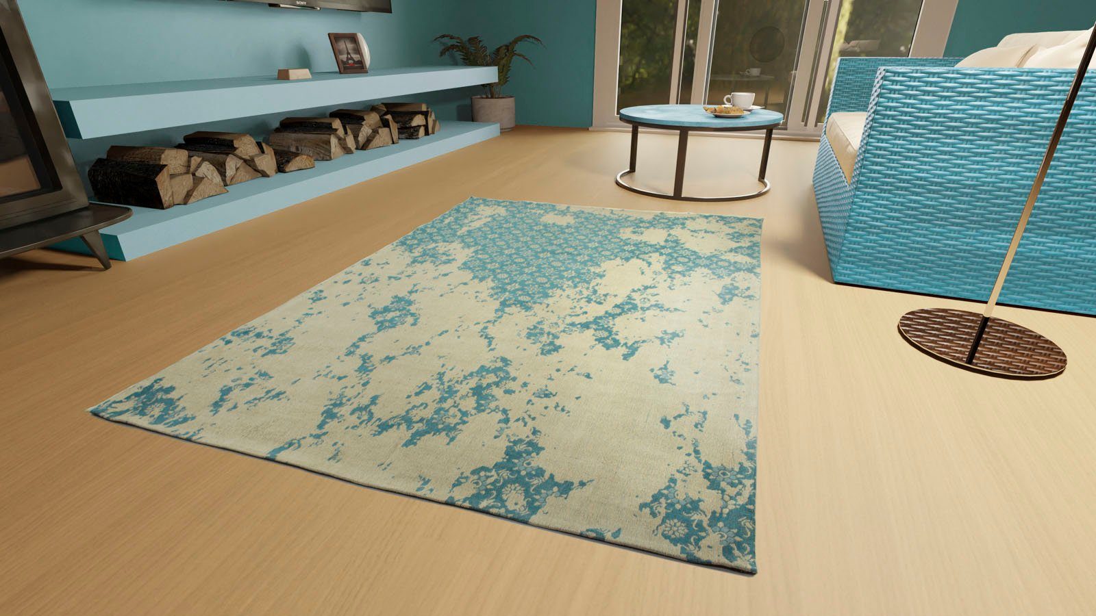 morgenland Vloerkleed VINTAGE COMET Korte pool, viscose, Shabby, woonkamer