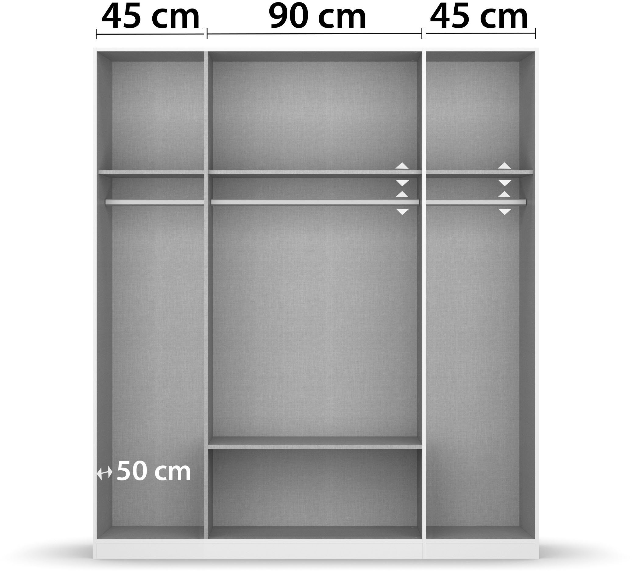 rauch Kledingkast Kast Garderobe Wasmand GAMMA in 3 Breedtes veel opbergruimte met 6 lades, met spiegel topseller made in germany