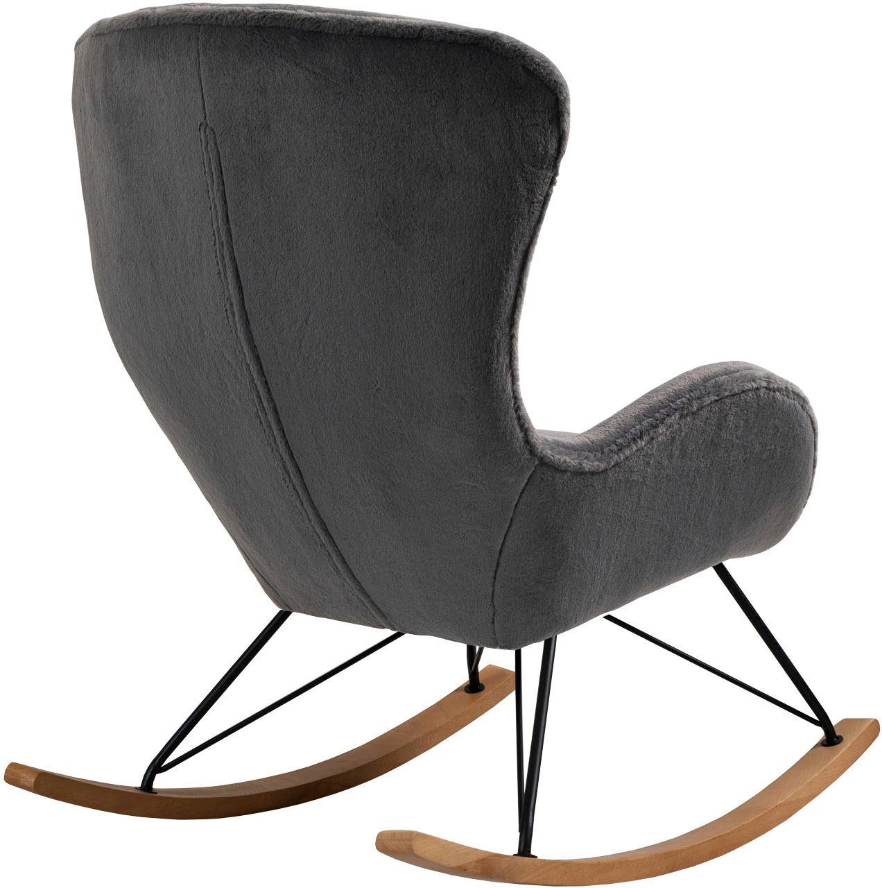 SalesFever Schommelstoel in lammy-look