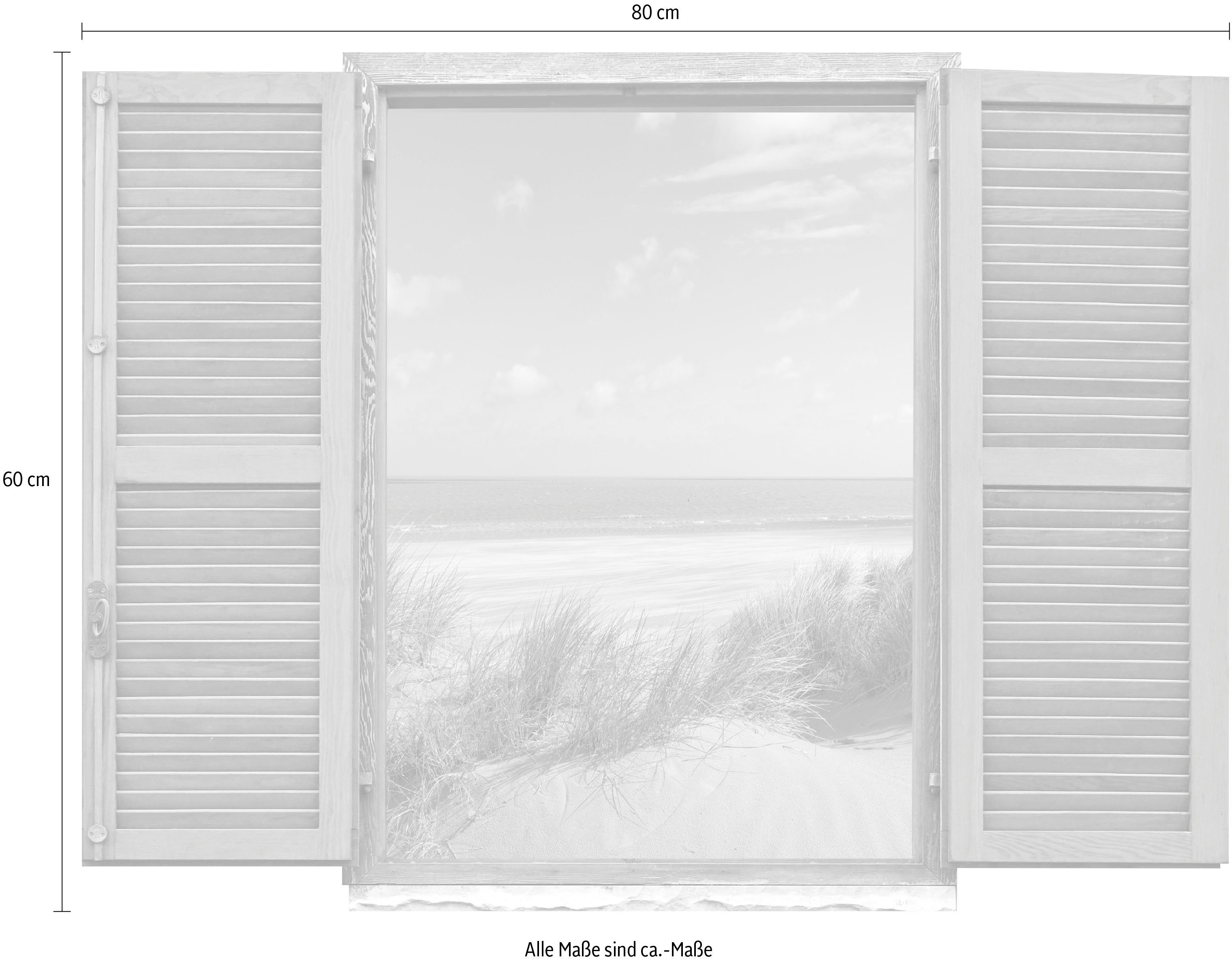 queence Wandfolie Duin Muursticker, muurdecoratie, zelfklevend, 3D, raam (1 stuk)