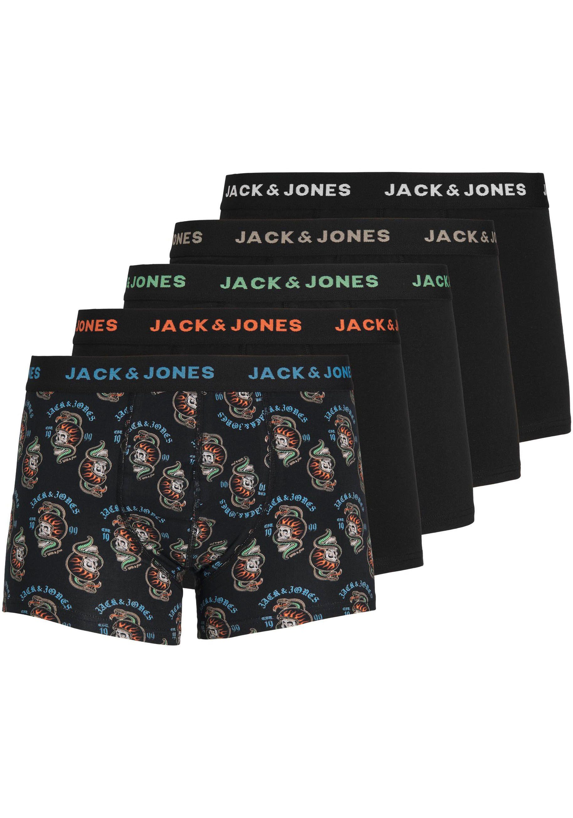 Jack & Jones Trunk JACSUBOO SKULL TRUNKS 5 PACK (set 5 stuks)