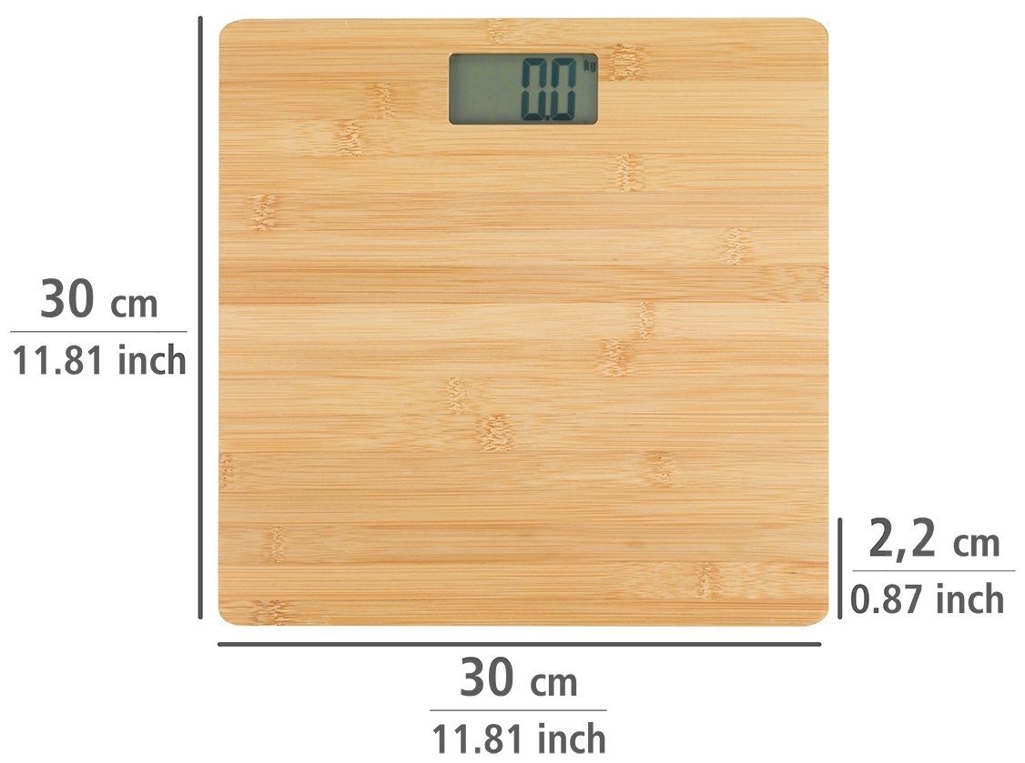 WENKO Personenweegschaal Bambusa digitale personenweegschaal tot 180 kg