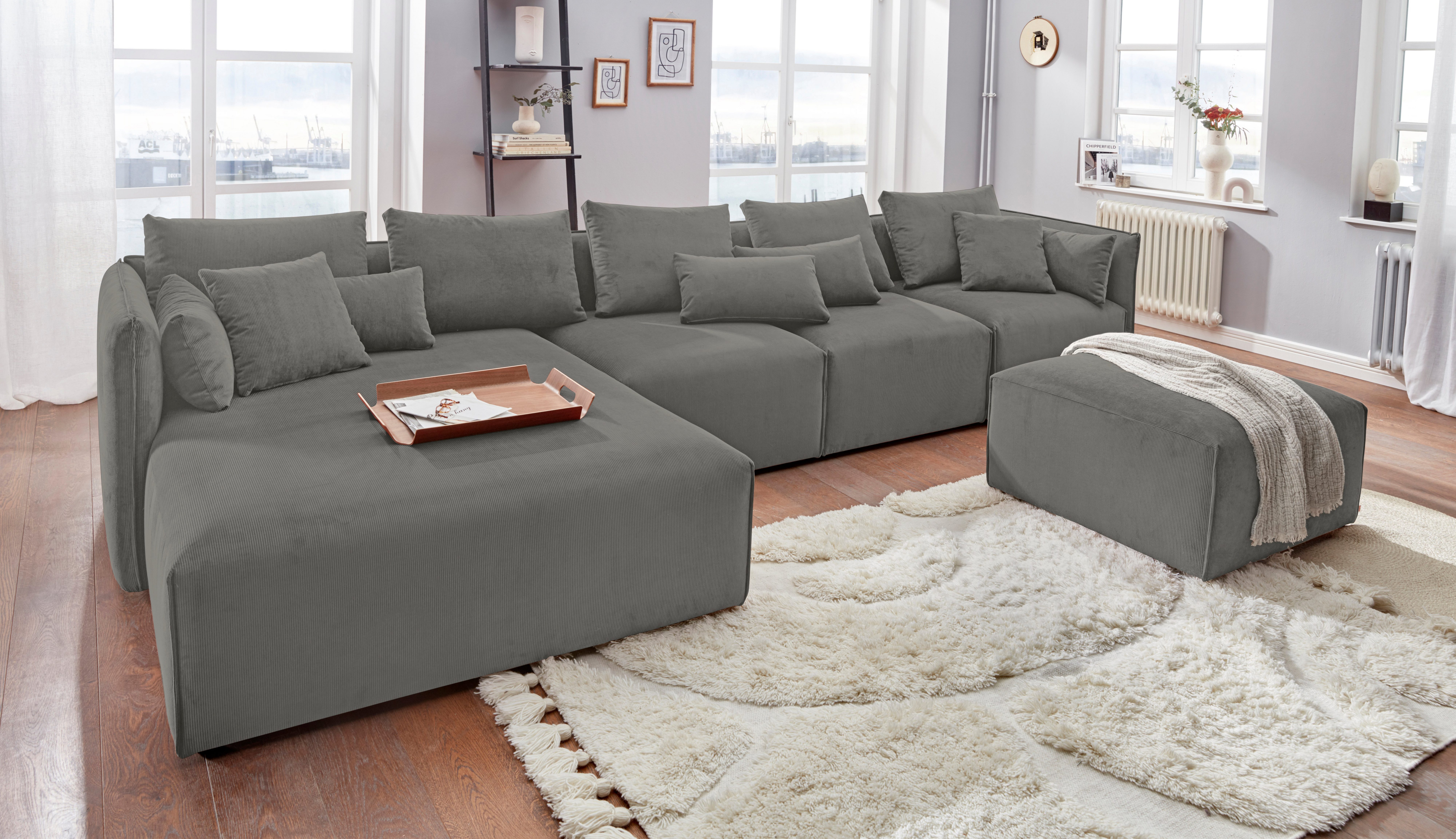 andas Ottomane Nöre Lounge-module - om zelf samen te stellen, breedte 138 cm, diepte 168 cm