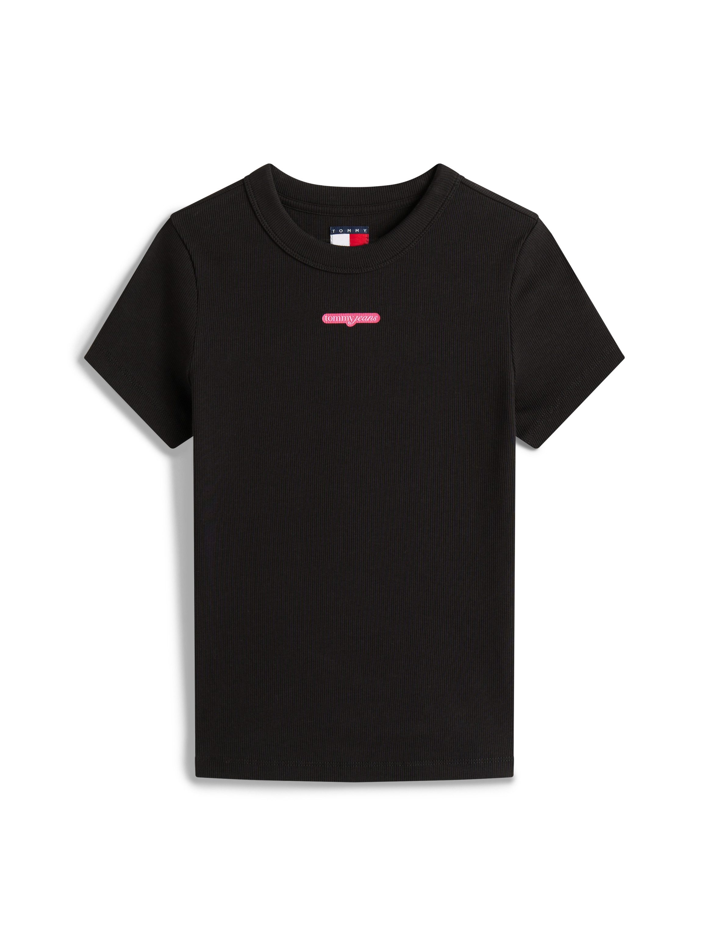 TOMMY JEANS Shirt met korte mouwen TJW SLIM SCRIPT LABEL SS TEE EXT