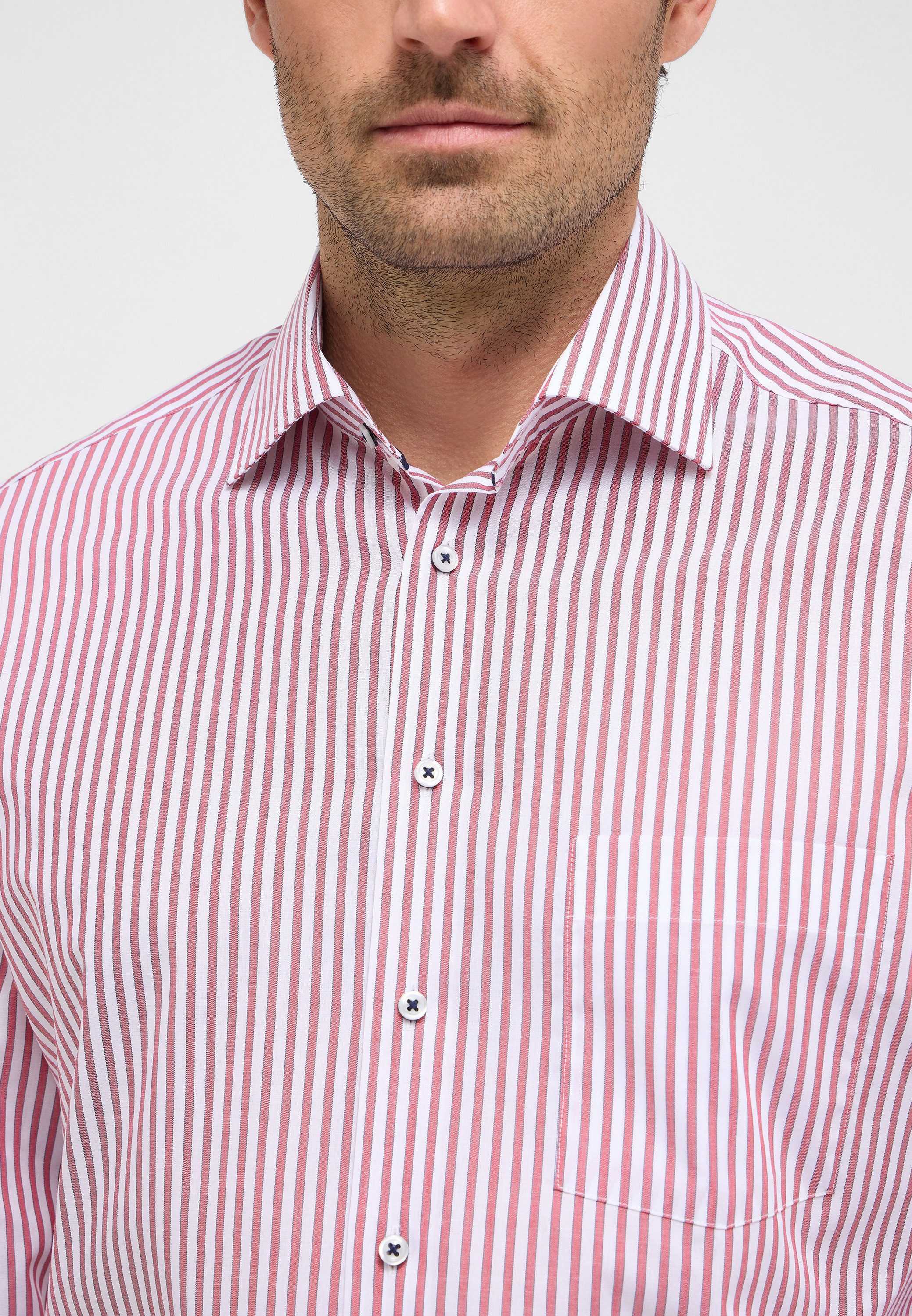 Eterna Overhemd met lange mouwen MODERN FIT NON IRON (strijkvrij)
