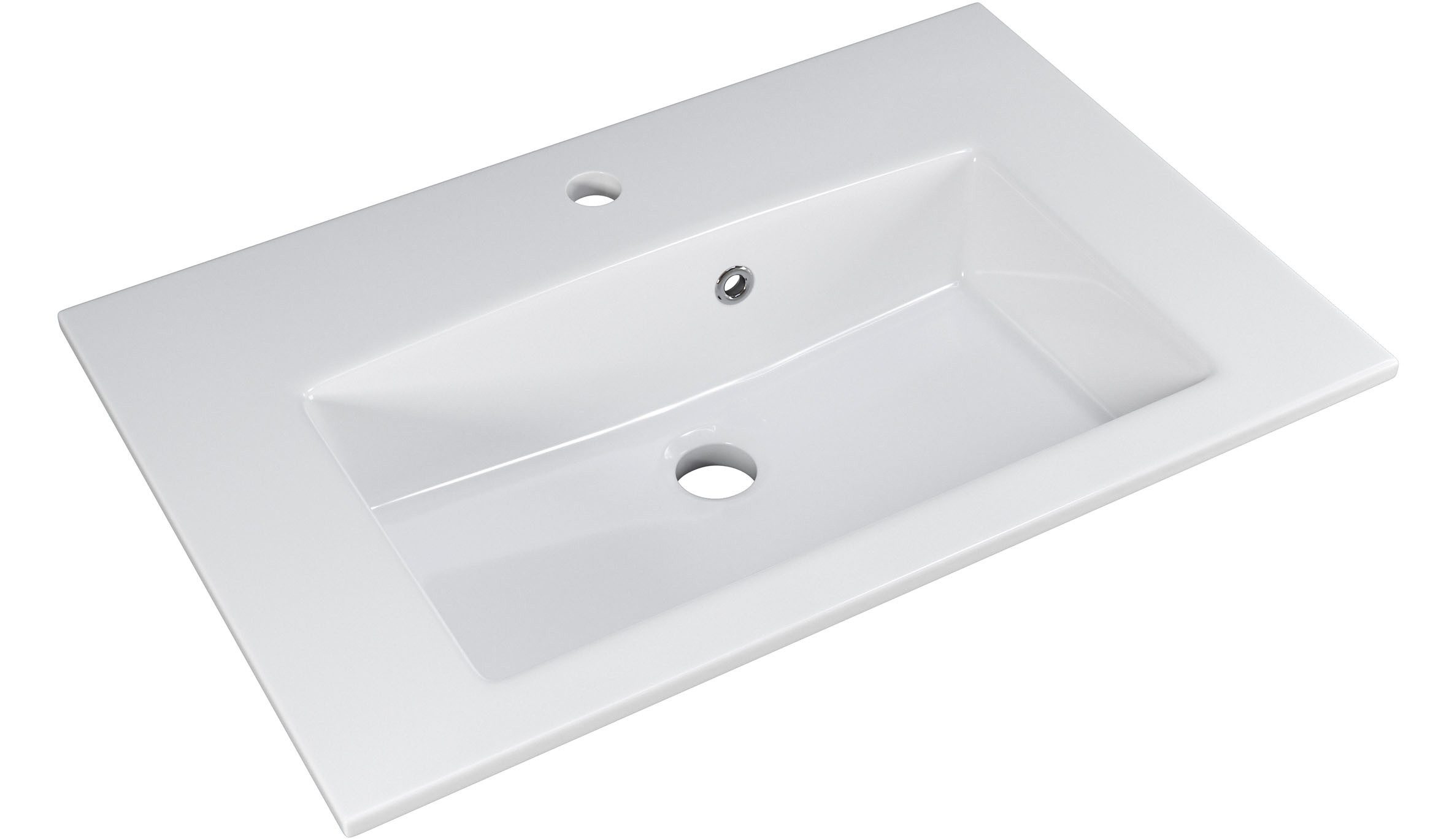 Saphir Badmeubelset Trentino 2-delig mineralen marmer wasbak, spiegelkast met LED-profiel (3 stuks)