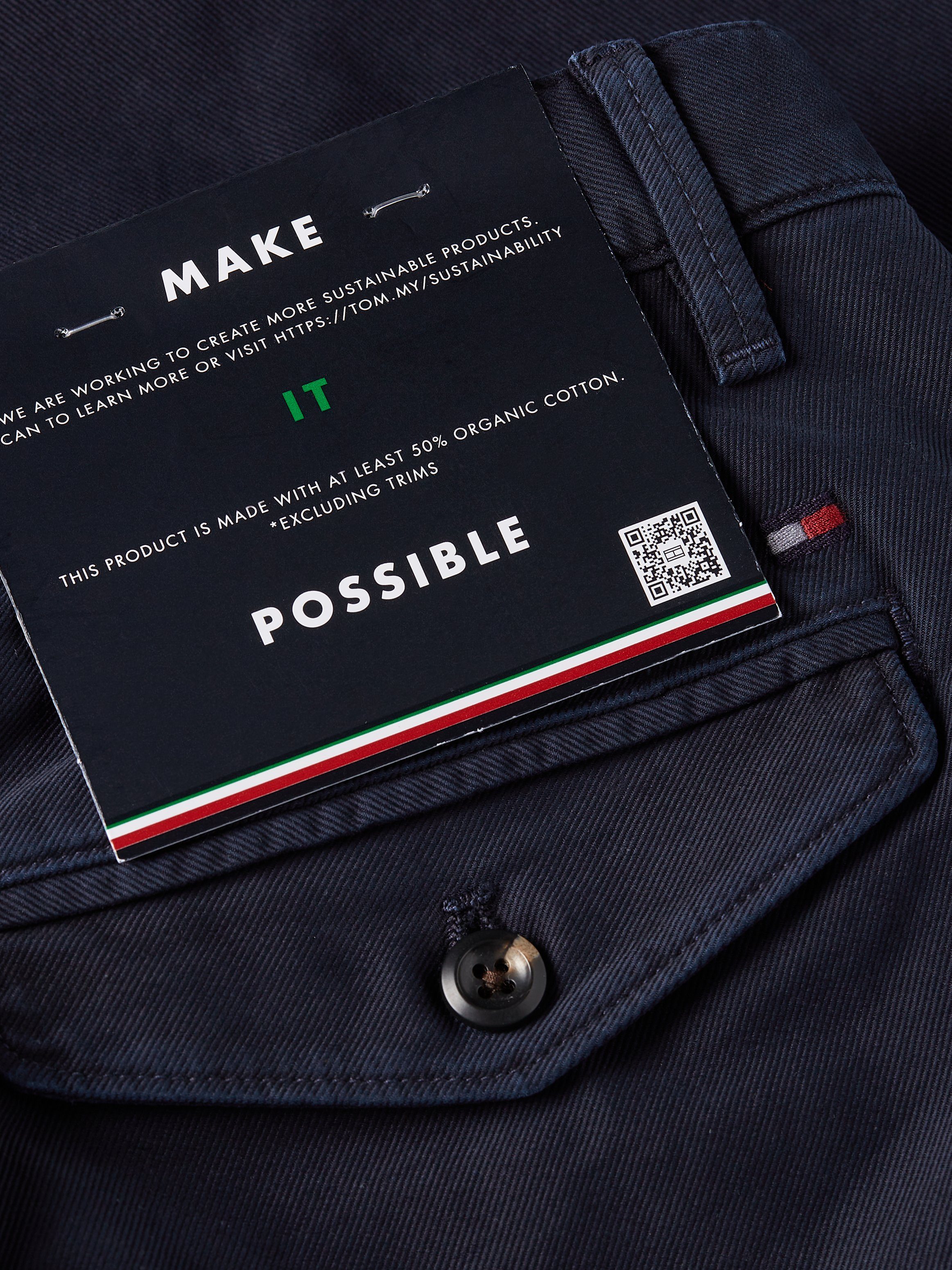 Tommy Hilfiger Chino CHELSEA GABARDINE GMD met logo borduursel op de achterzak