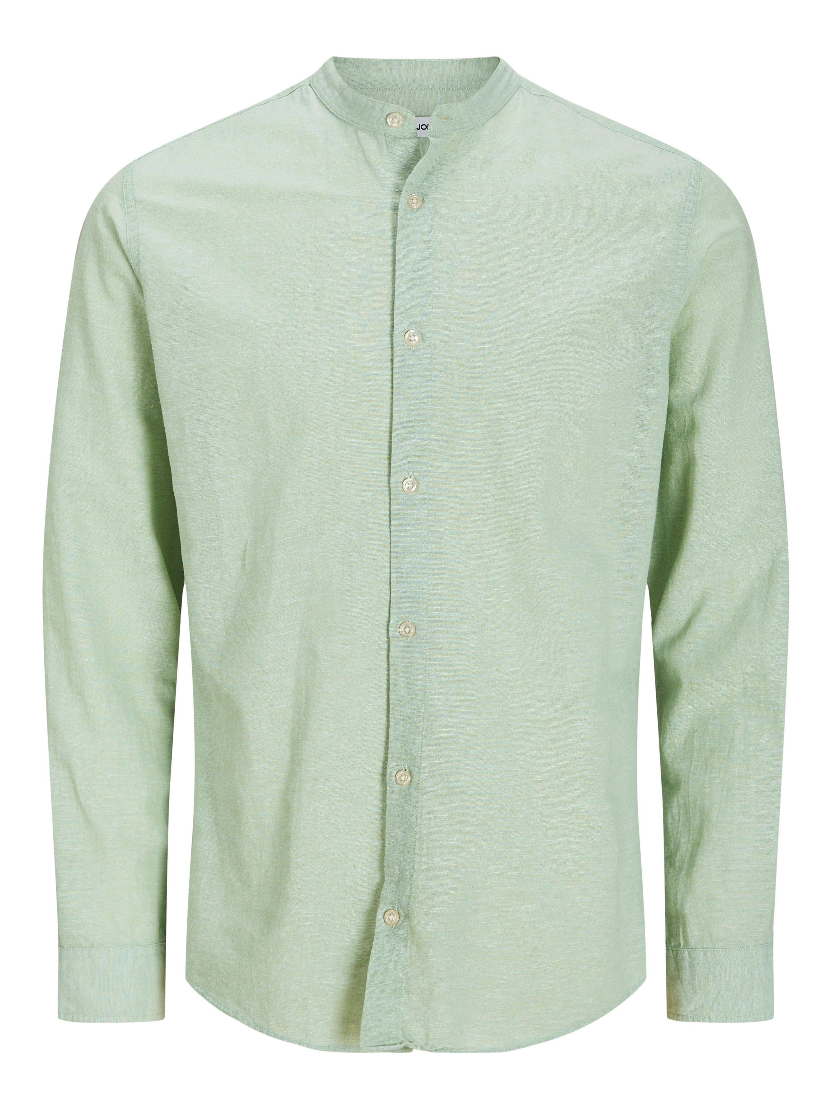 Jack & Jones PlusSize Overhemd met lange mouwen JJEBREEZE LINEN BLE BAND SHIRT LS SN PLS