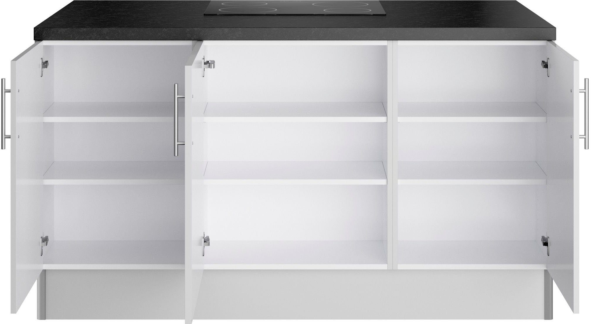 Kochstation Kookeiland KS-Ahus Kookeiland, breedte 160 cm, optioneel met elektrisch apparaat, soft close functie
