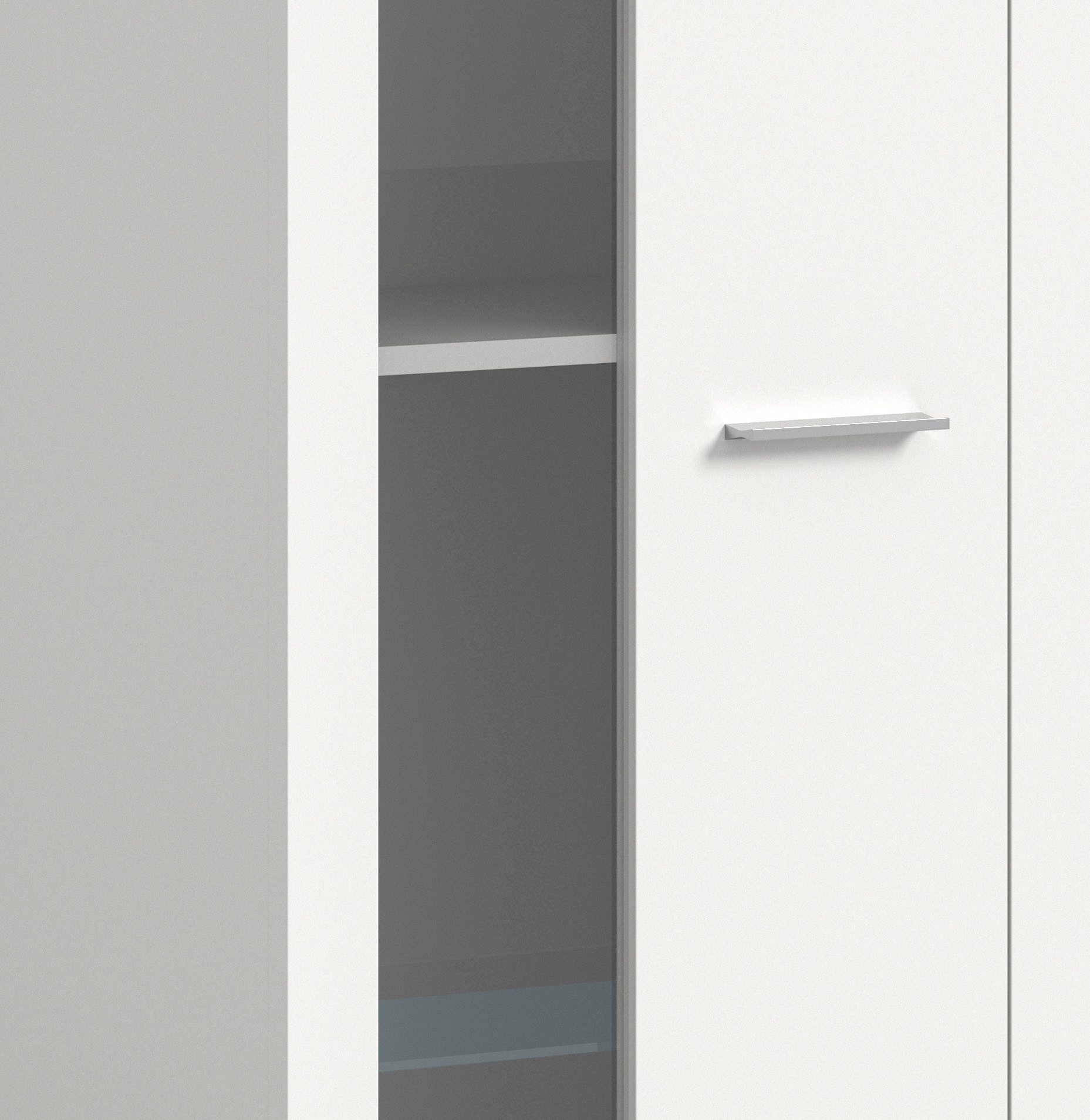 INOSIGN Wandmeubel Aosta, Breedte 235cm, bestaand uit Lowboard, Wandplank, Vitrine Woonwand, combinatie, opbouwwand, meubelset, kastwand, meubelcombi (3-delig)